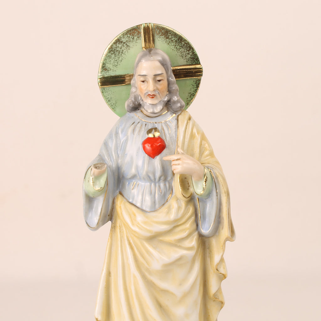 Heilig Hart van Jezus Beeld - Keramiek ca. 1950
