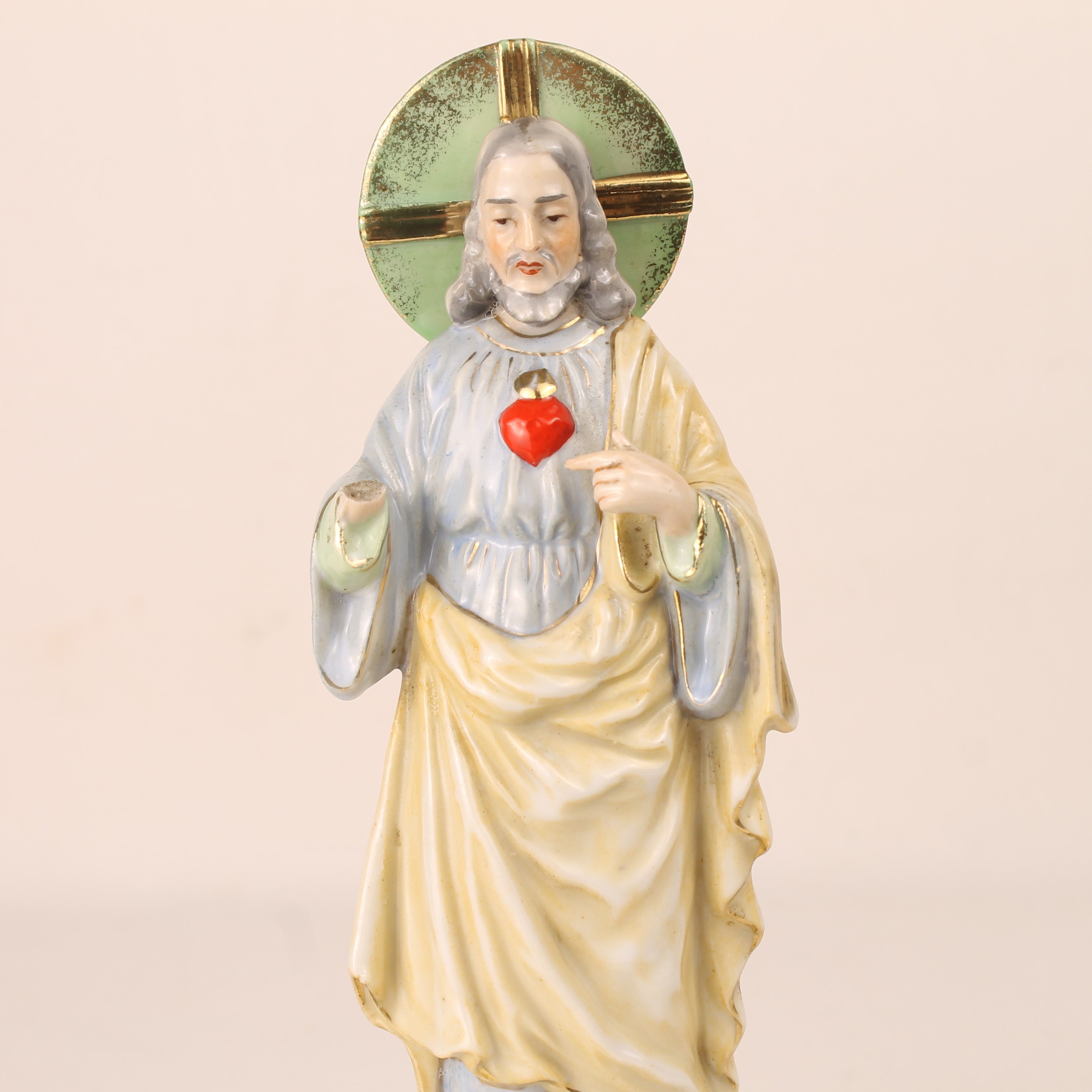 Heilig Hart van Jezus Beeld - Keramiek ca. 1950