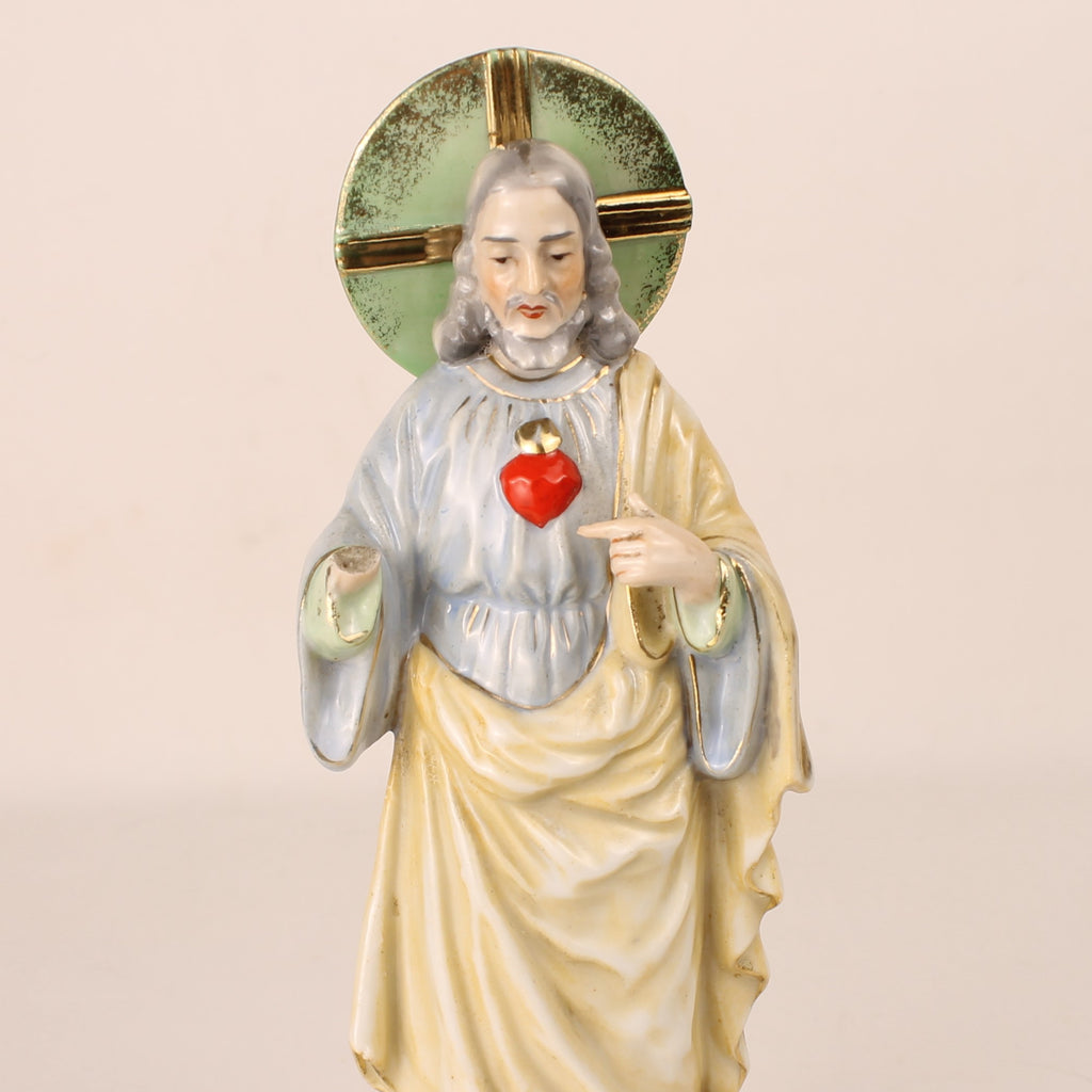 Heilig Hart van Jezus Beeld - Keramiek ca. 1950