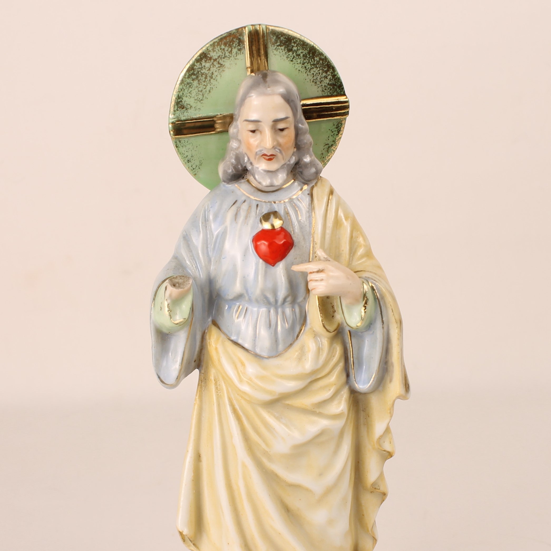 Heilig Hart van Jezus Beeld - Keramiek ca. 1950
