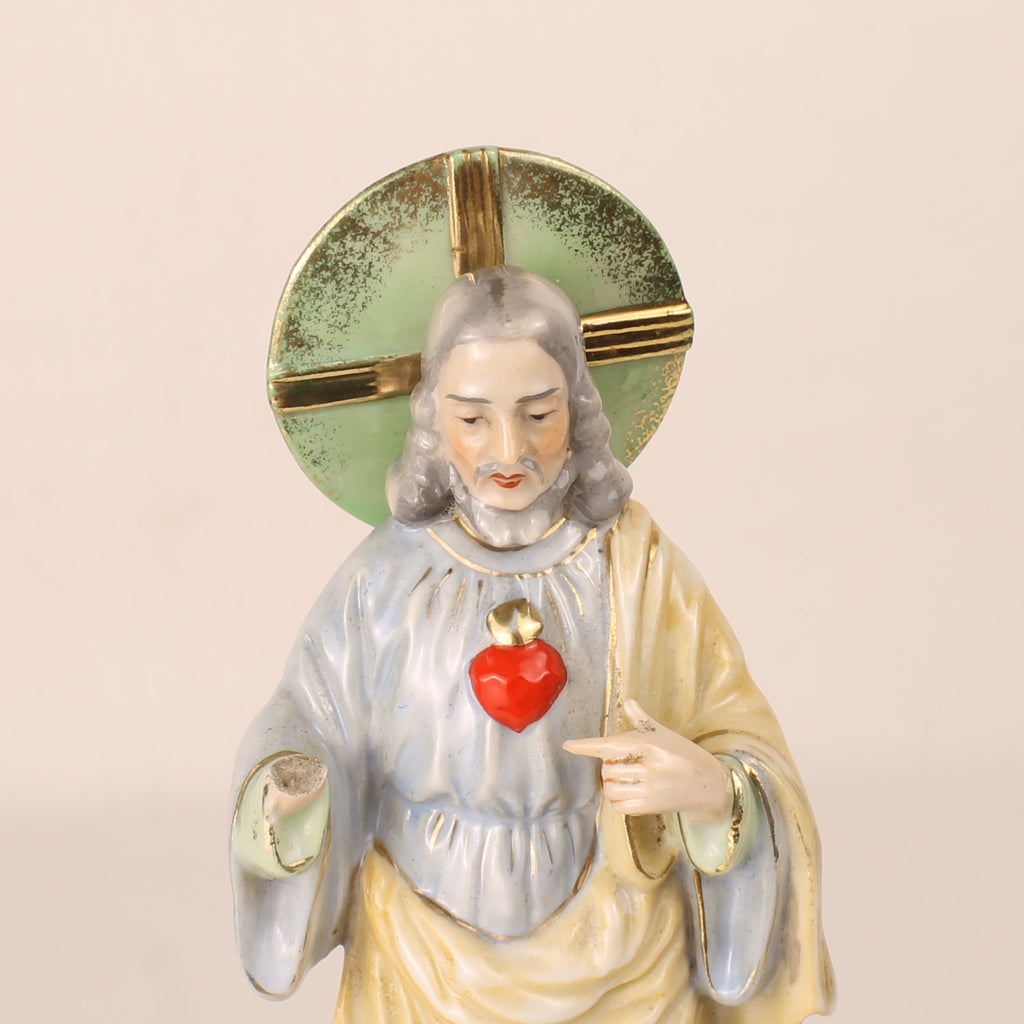 Heilig Hart van Jezus Beeld - Keramiek ca. 1950