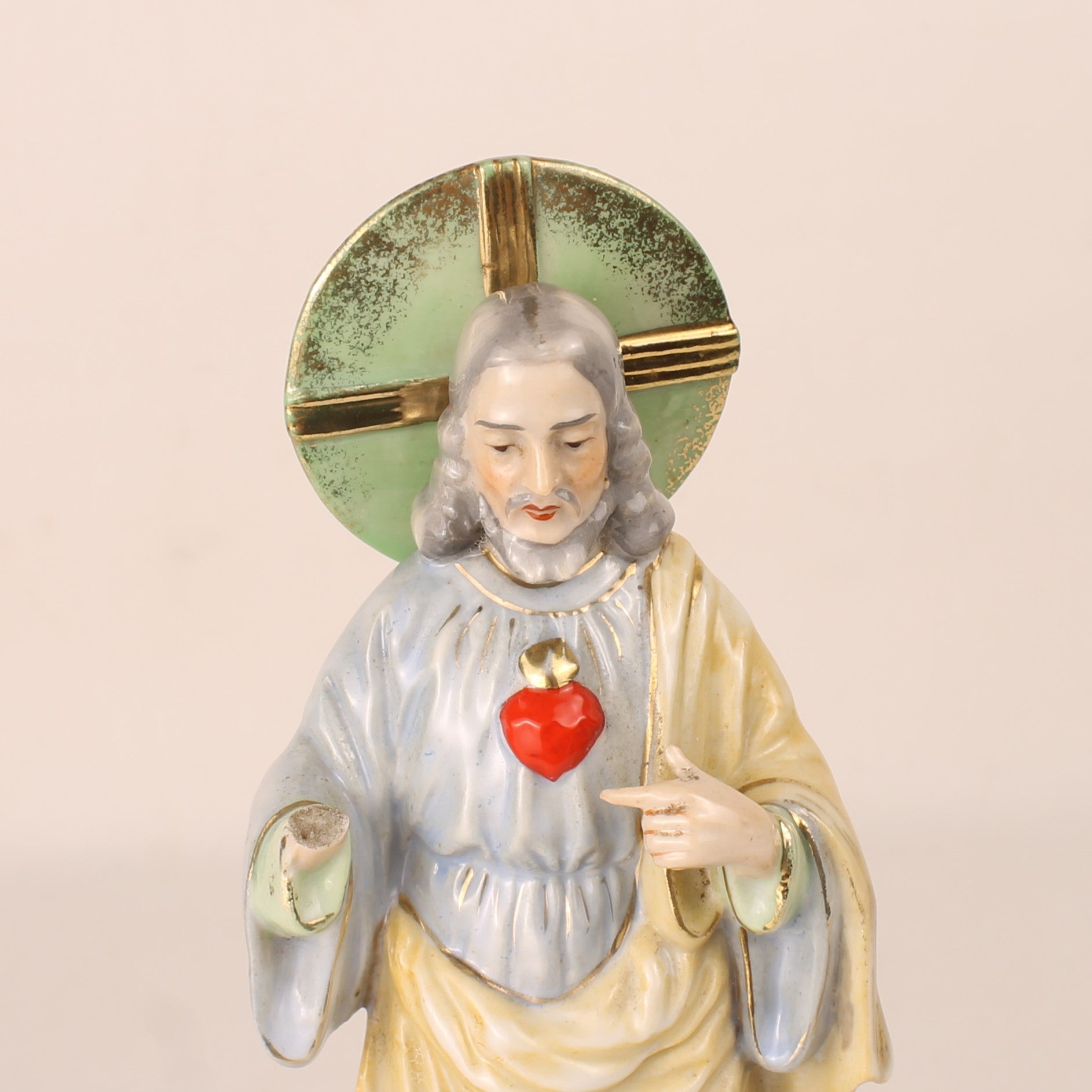 Heilig Hart van Jezus Beeld - Keramiek ca. 1950