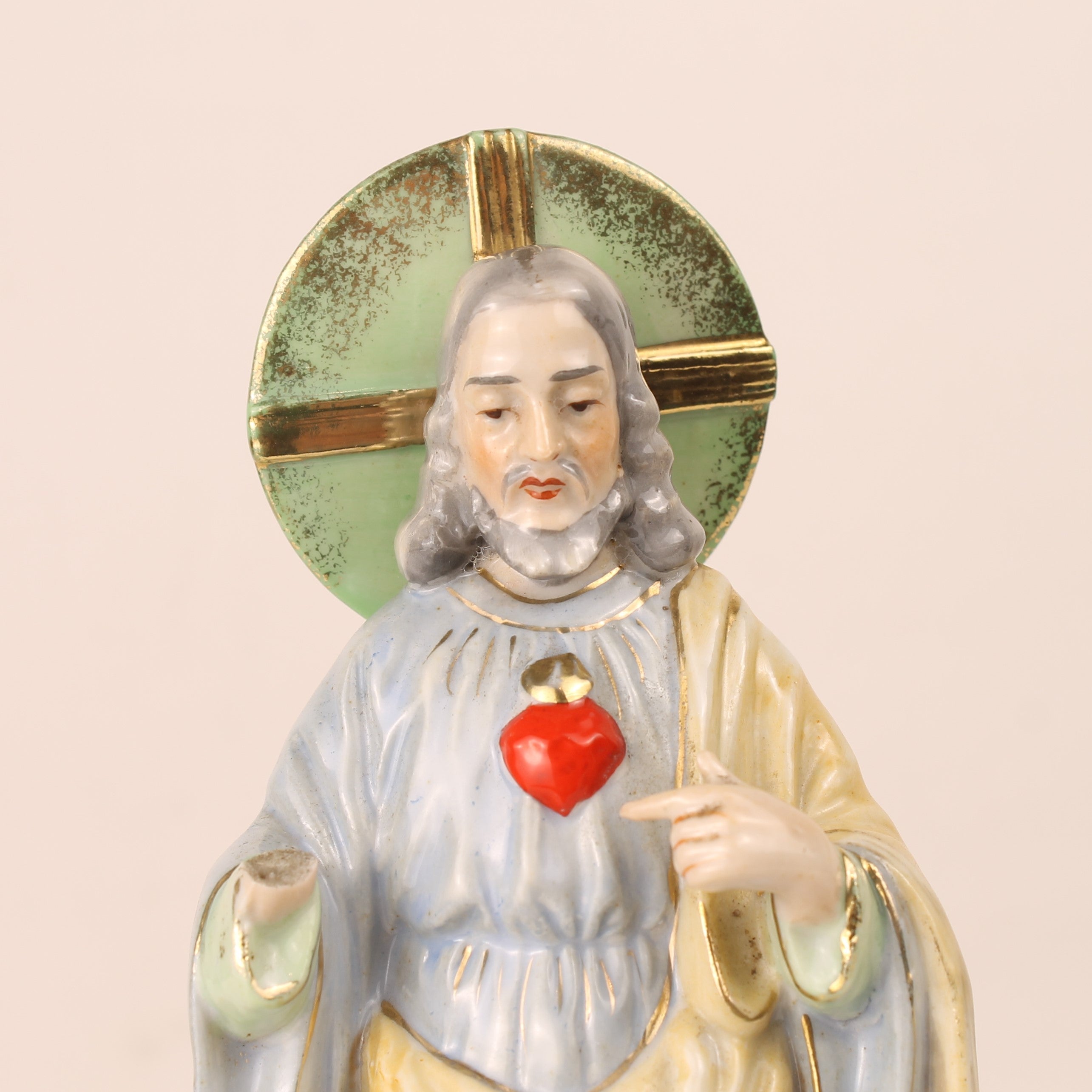 Heilig Hart van Jezus Beeld - Keramiek ca. 1950