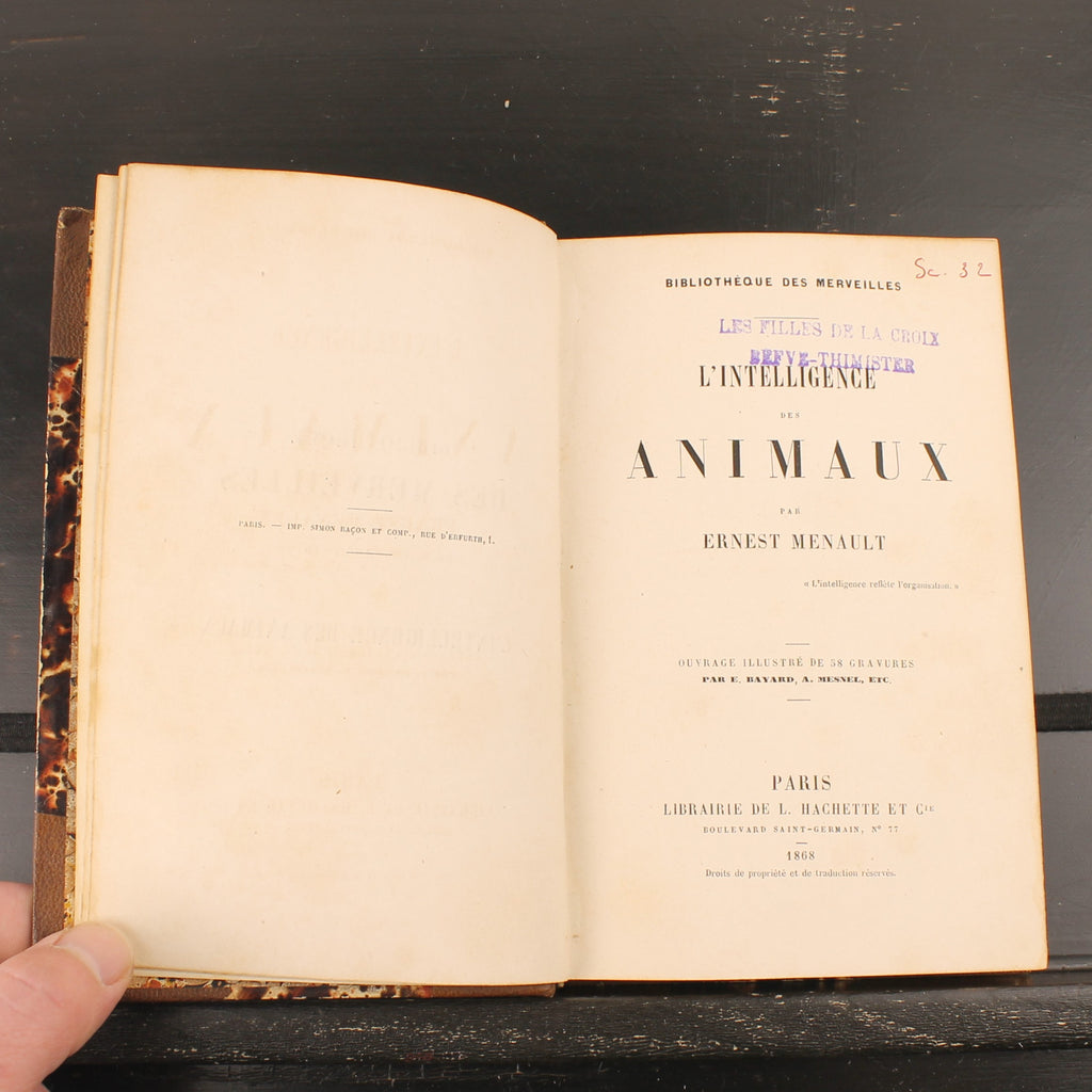 L’Intelligence des Animaux - Ernest Menault - Eerste Editie 1868 - 58 Gravures