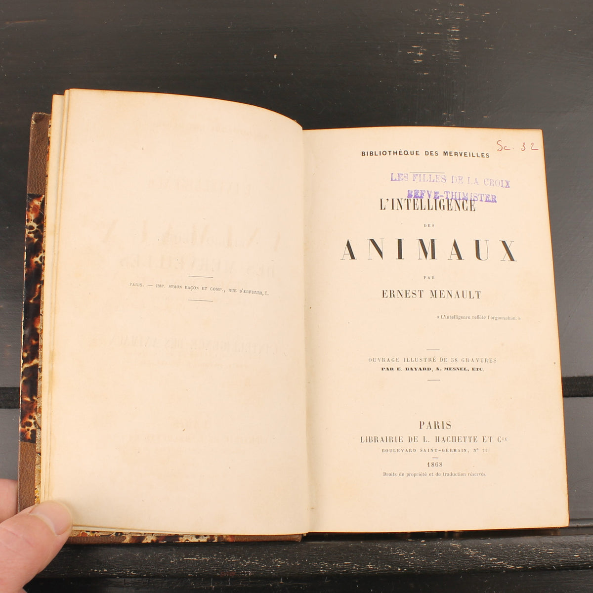 L’Intelligence des Animaux - Ernest Menault - Eerste Editie 1868 - 58 Gravures
