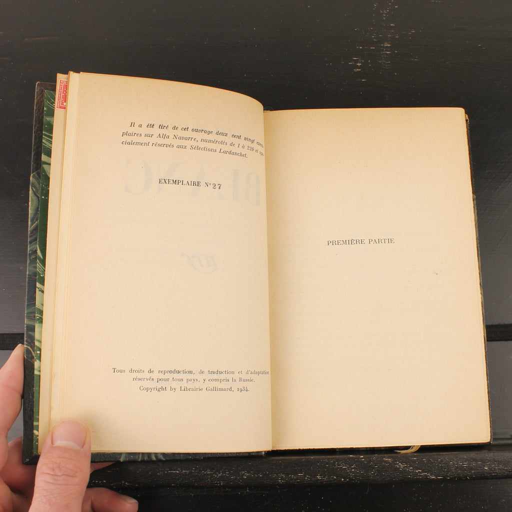 Louis Francis – Blanc | Gallimard 1934 | Genummerd 27/220 | Halfleren Band