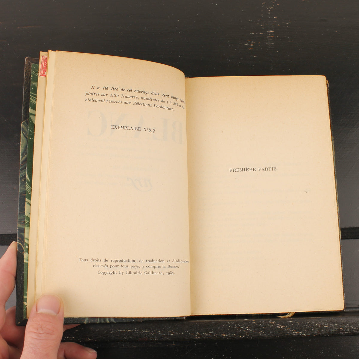 Louis Francis – Blanc | Gallimard 1934 | Genummerd 27/220 | Halfleren Band