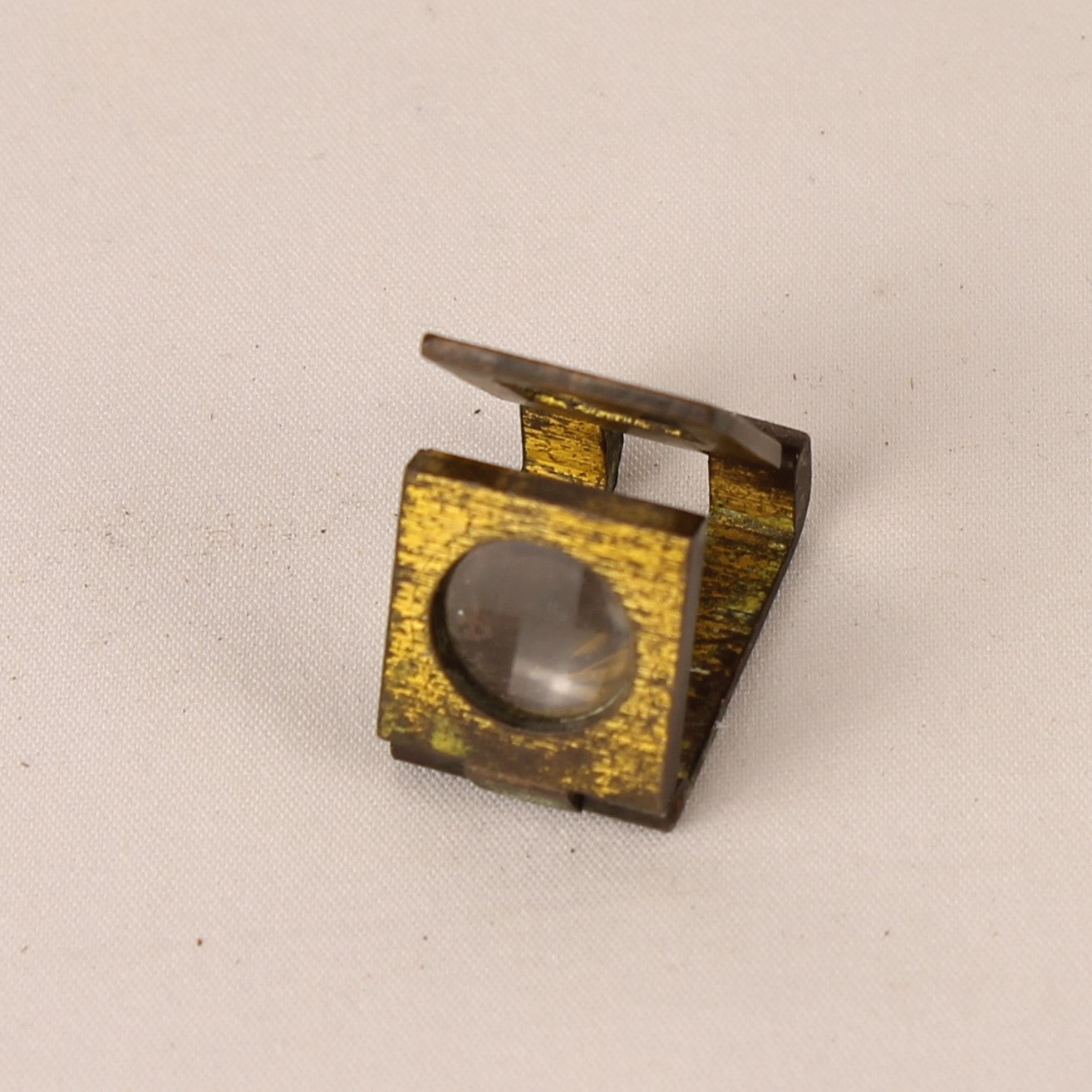 Loupe Liniaire Pliante Vintage – Lentille d'Inspection Textile – vers 1900-1940