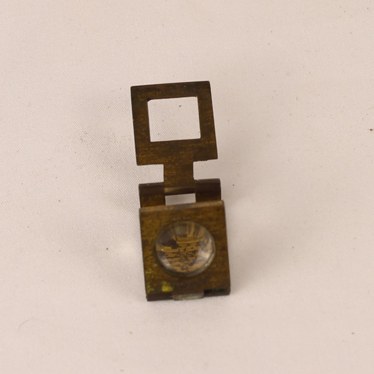 Loupe Liniaire Pliante Vintage – Lentille d'Inspection Textile – vers 1900-1940