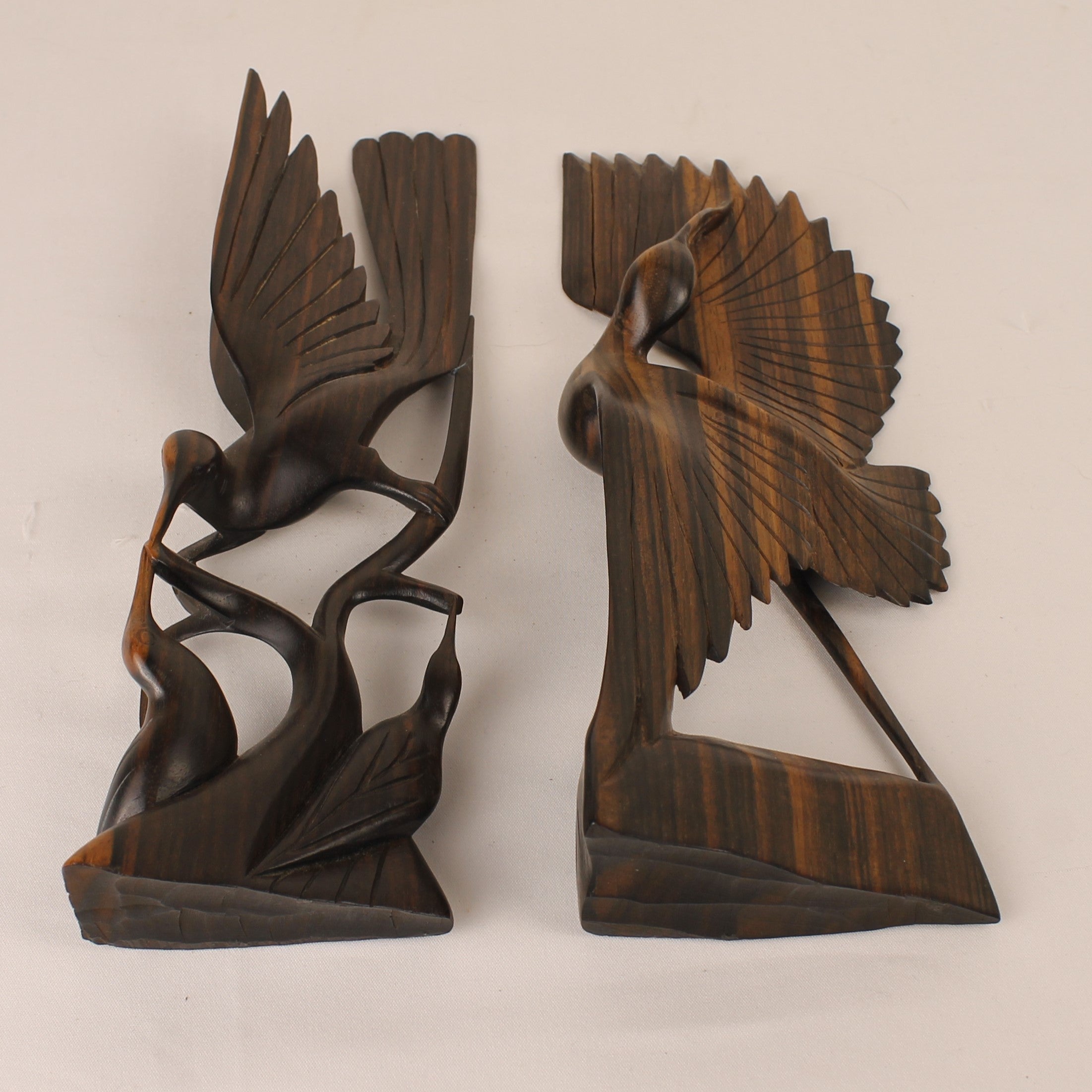 Handgesneden Houten Vogels - Indonesisch Houtsnijwerk