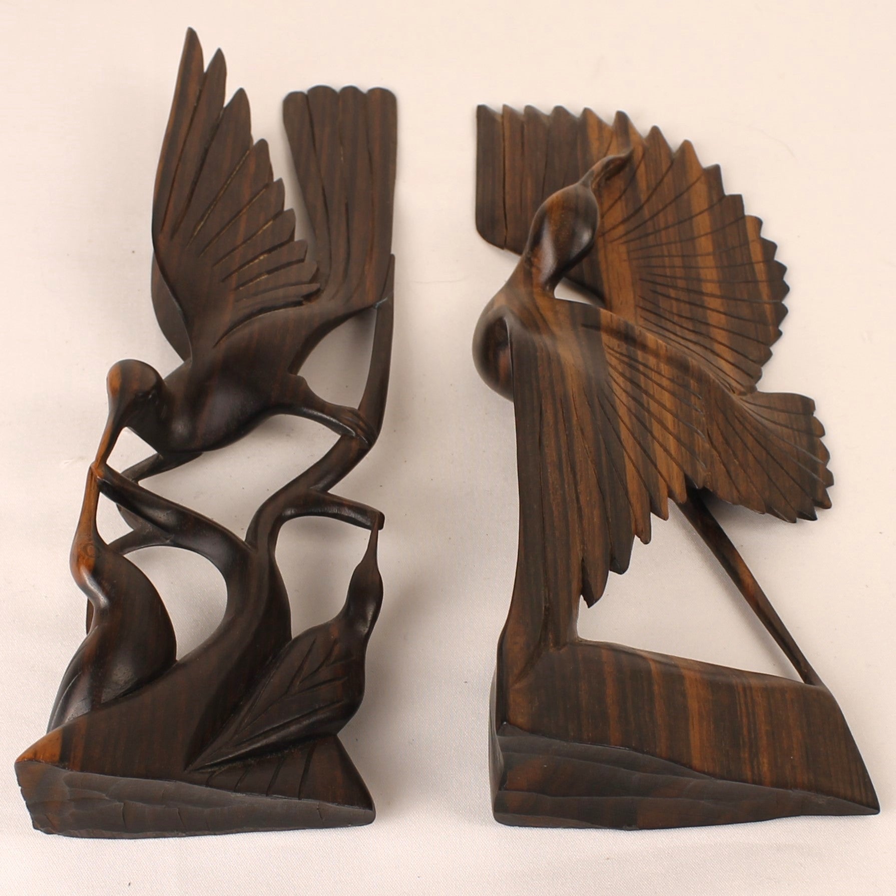 Handgesneden Houten Vogels - Indonesisch Houtsnijwerk