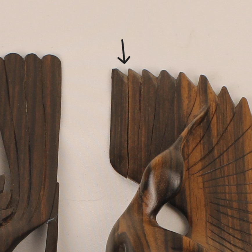 Handgesneden Houten Vogels - Indonesisch Houtsnijwerk