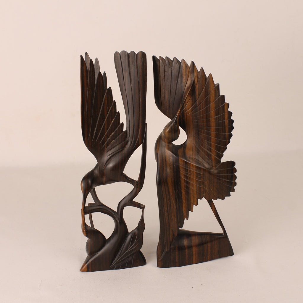 Handgesneden Houten Vogels - Indonesisch Houtsnijwerk