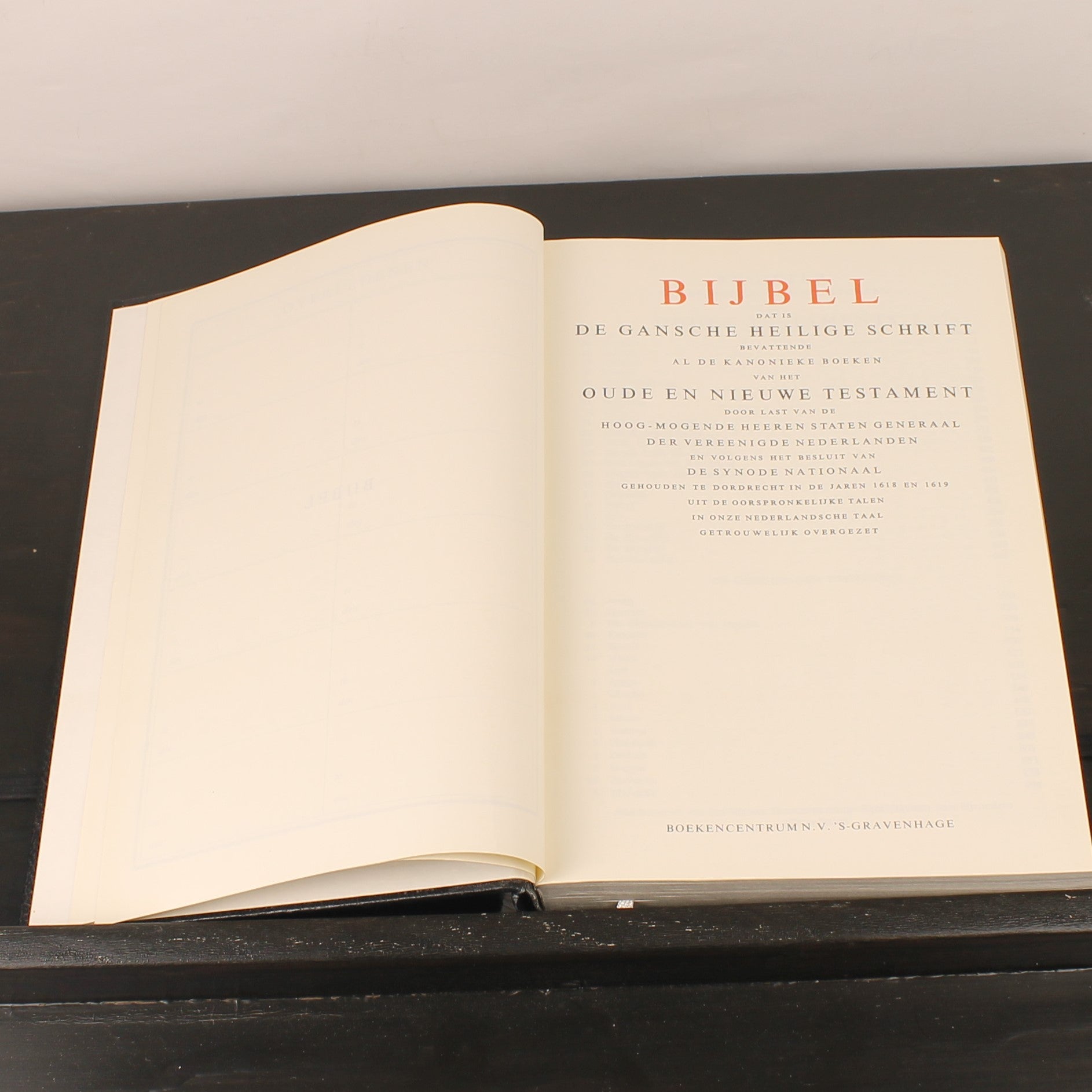 Vintage States Bible Large Format – Boekencentrum The Hague – Family Register