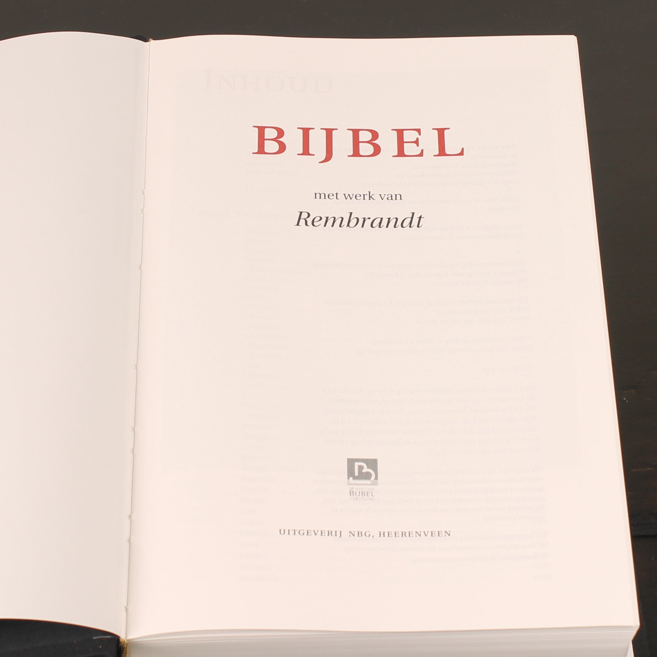 NBV Bible with Rembrandt's Work (2005) – Luxury Edition with Slipcase – 26cm
