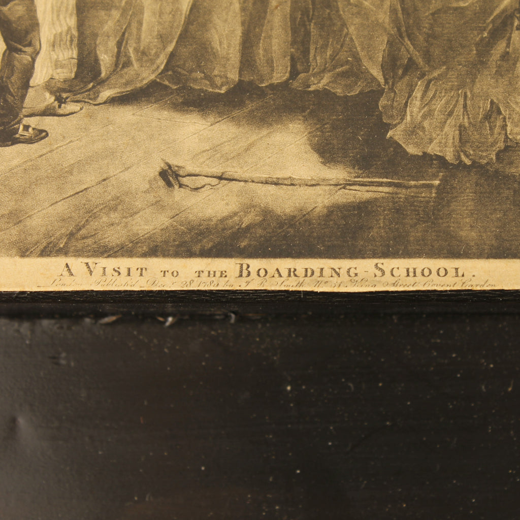 Original Mezzotint "A Visit to the Boarding-School" – W. Ward after G. Morland – London 1789