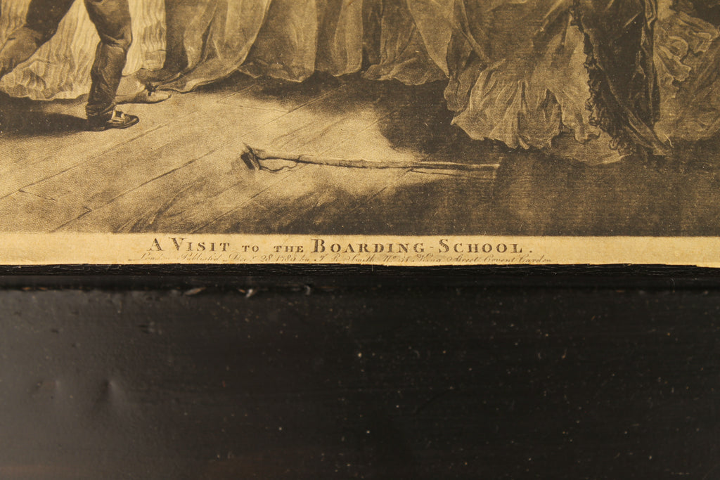 Original Mezzotint "A Visit to the Boarding-School" – W. Ward after G. Morland – London 1789