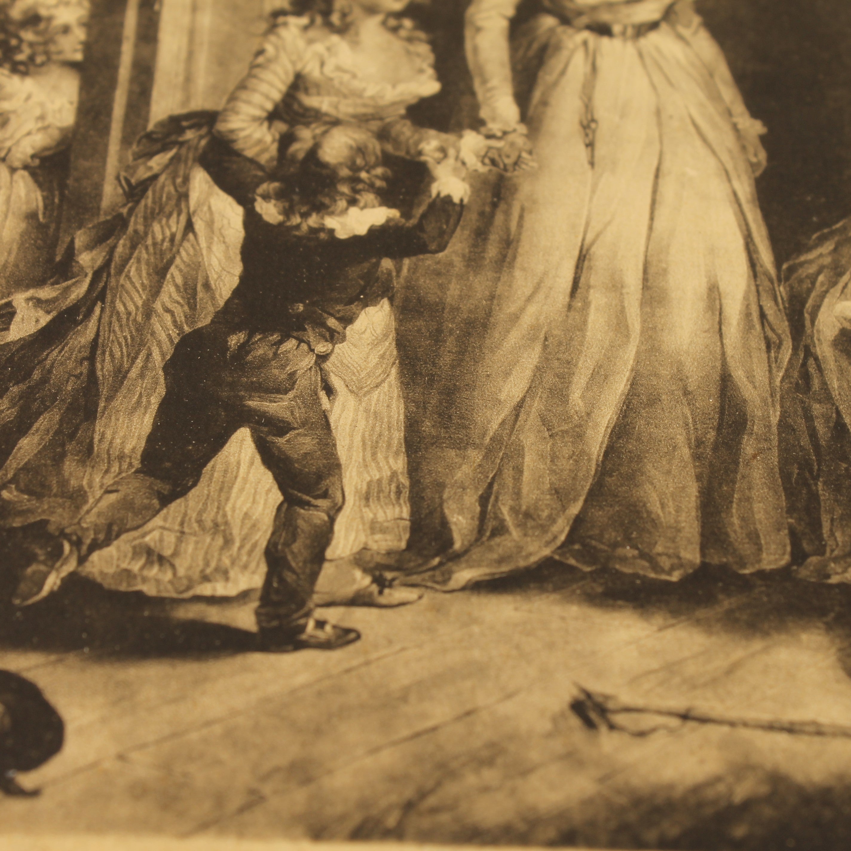 Original Mezzotint "A Visit to the Boarding-School" – W. Ward after G. Morland – London 1789