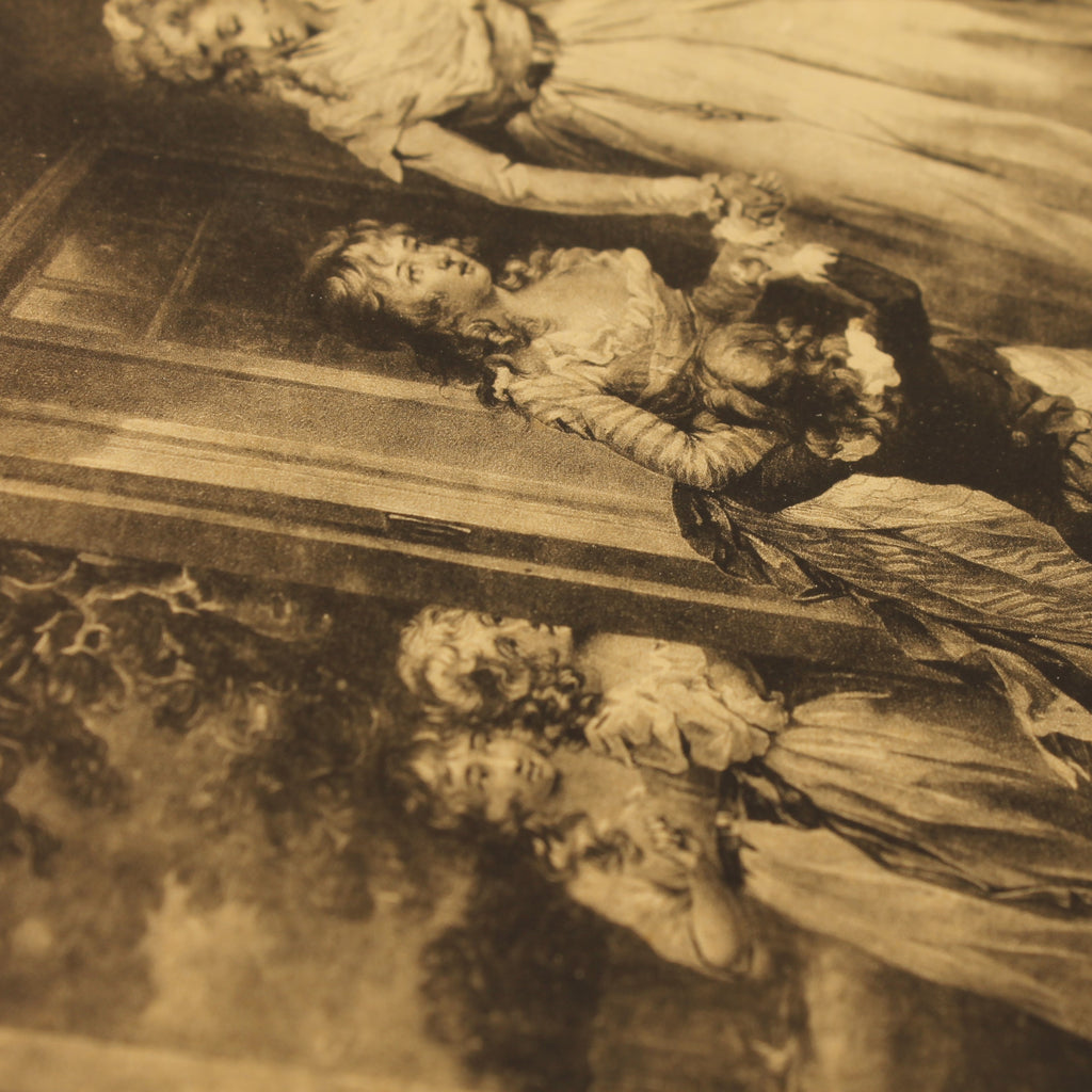 Original Mezzotint "A Visit to the Boarding-School" – W. Ward after G. Morland – London 1789