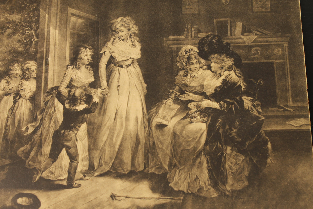 Original Mezzotint "A Visit to the Boarding-School" – W. Ward after G. Morland – London 1789