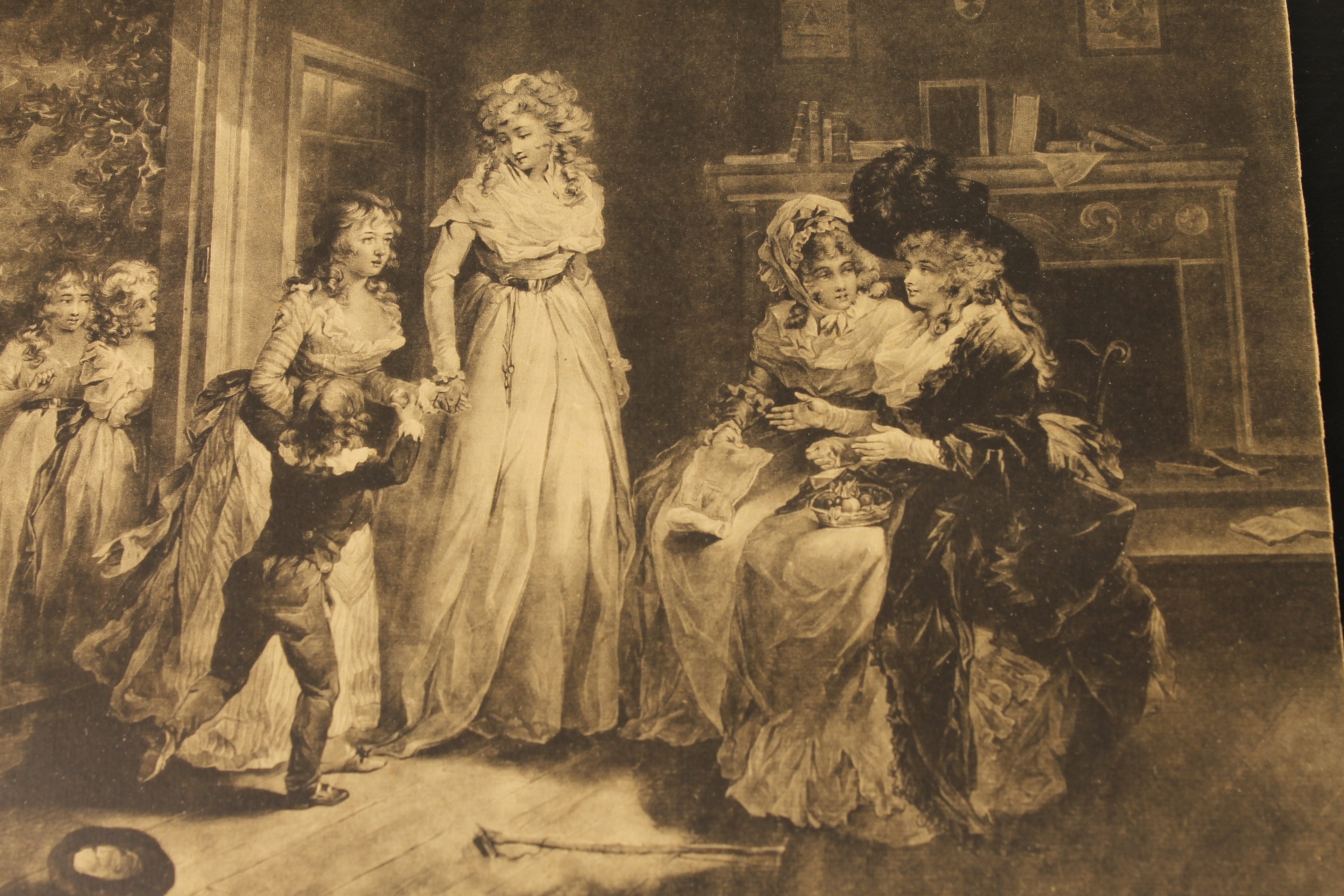Original Mezzotint "A Visit to the Boarding-School" – W. Ward after G. Morland – London 1789