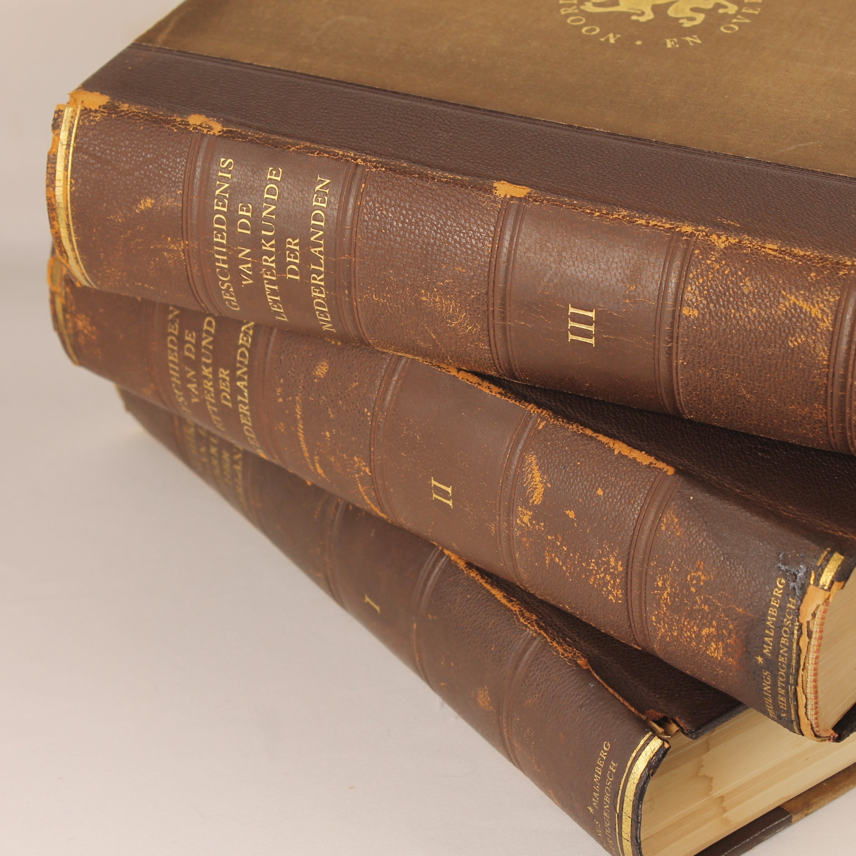 Geschiedenis van de Letterkunde der Nederlanden - Volledige set van 3 (ca. 1930)