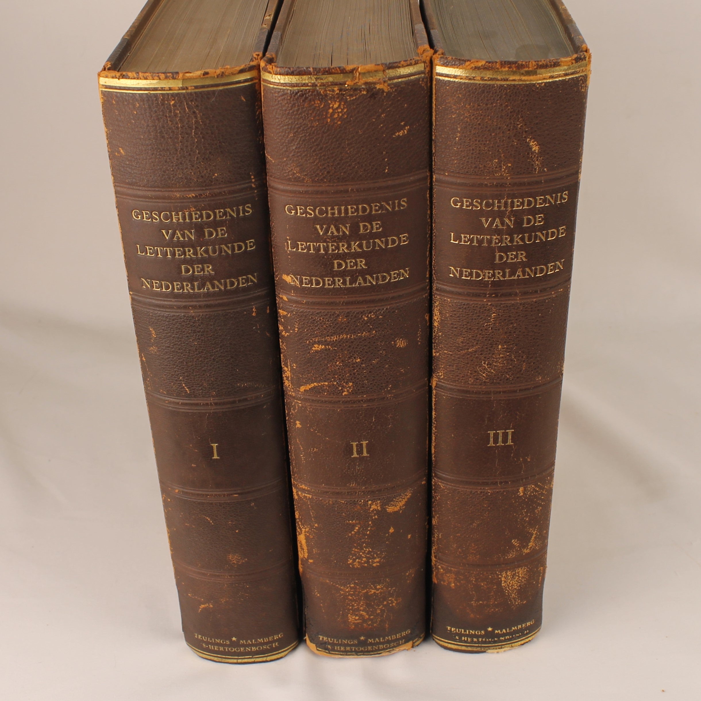 Geschiedenis van de Letterkunde der Nederlanden - Volledige set van 3 (ca. 1930)