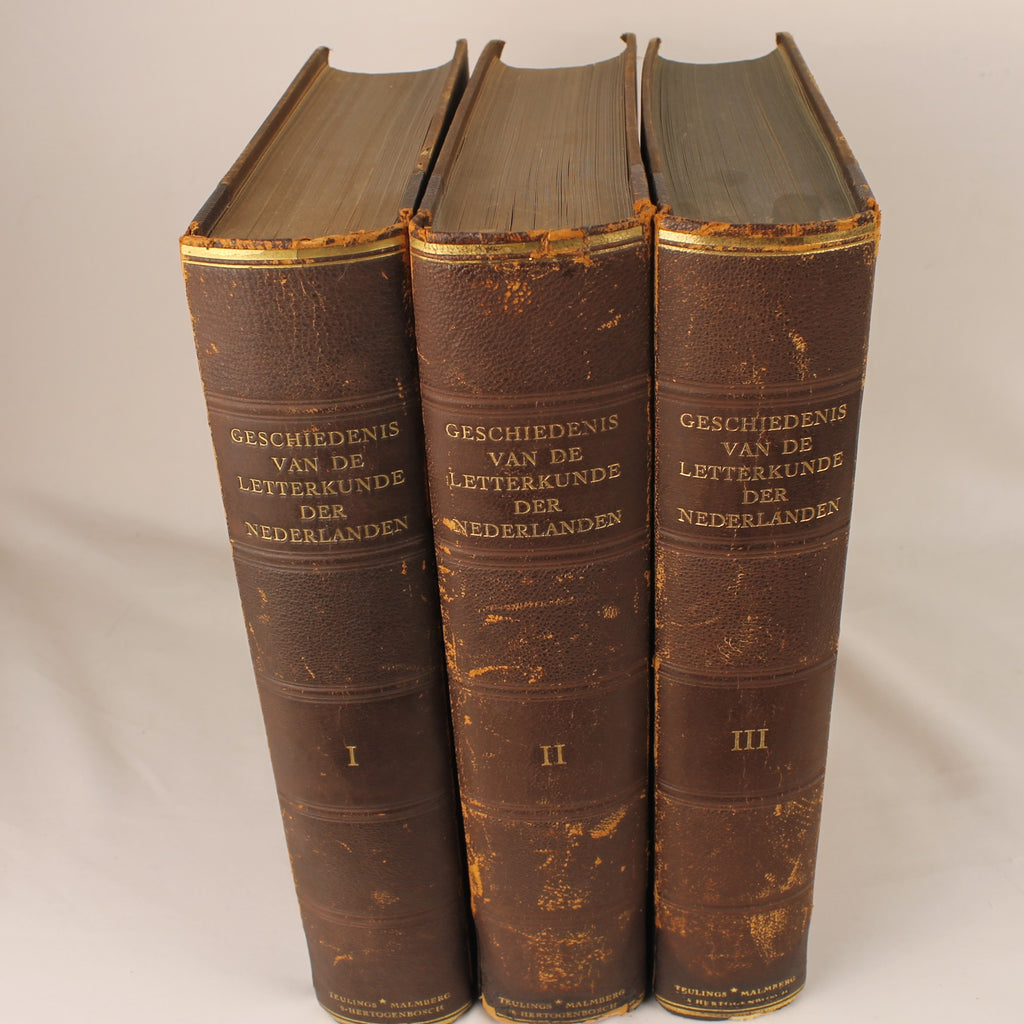 Geschiedenis van de Letterkunde der Nederlanden - Volledige set van 3 (ca. 1930)