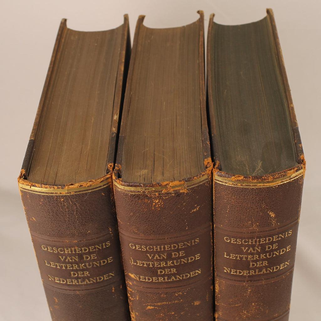 Geschiedenis van de Letterkunde der Nederlanden - Volledige set van 3 (ca. 1930)