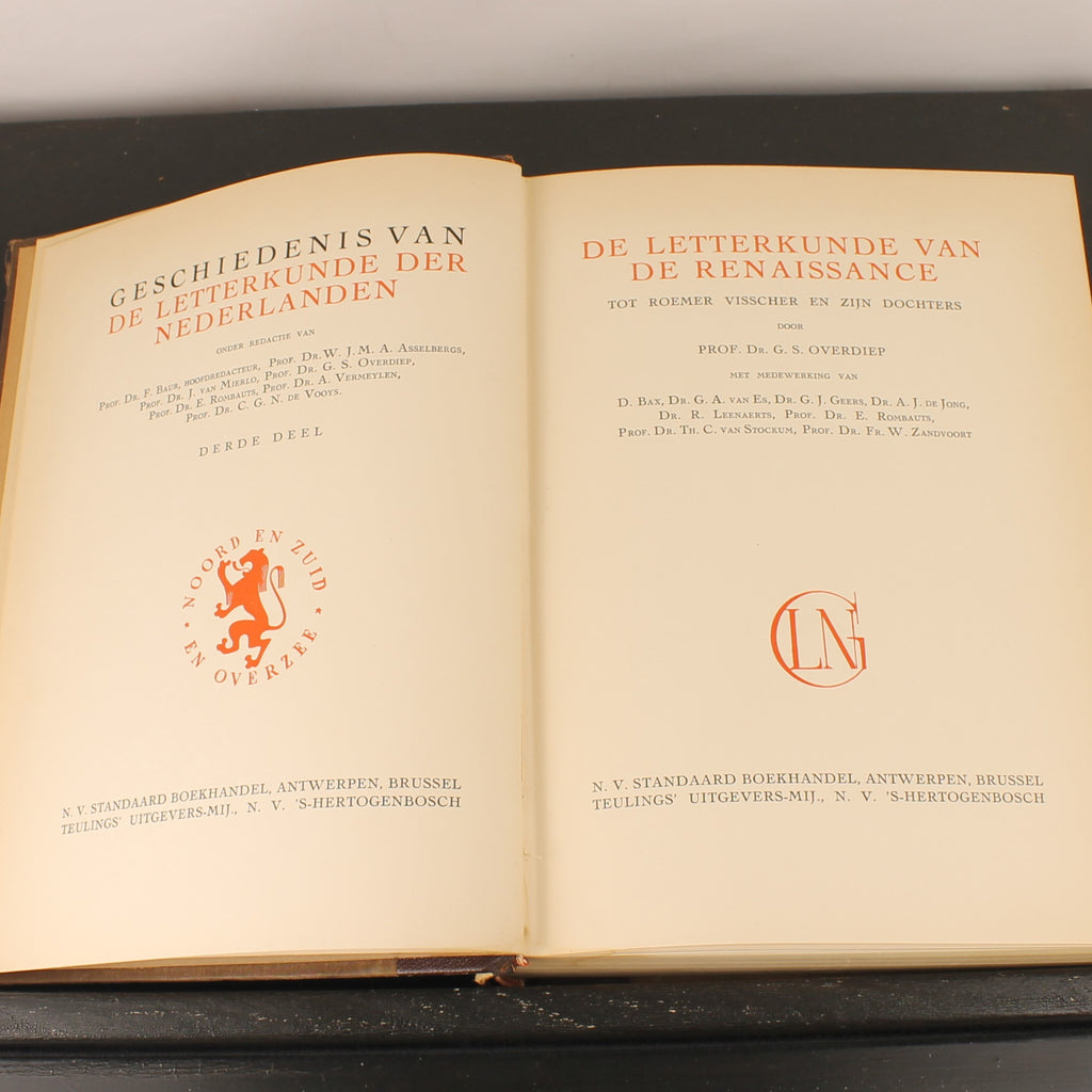 Geschiedenis van de Letterkunde der Nederlanden - Volledige set van 3 (ca. 1930)