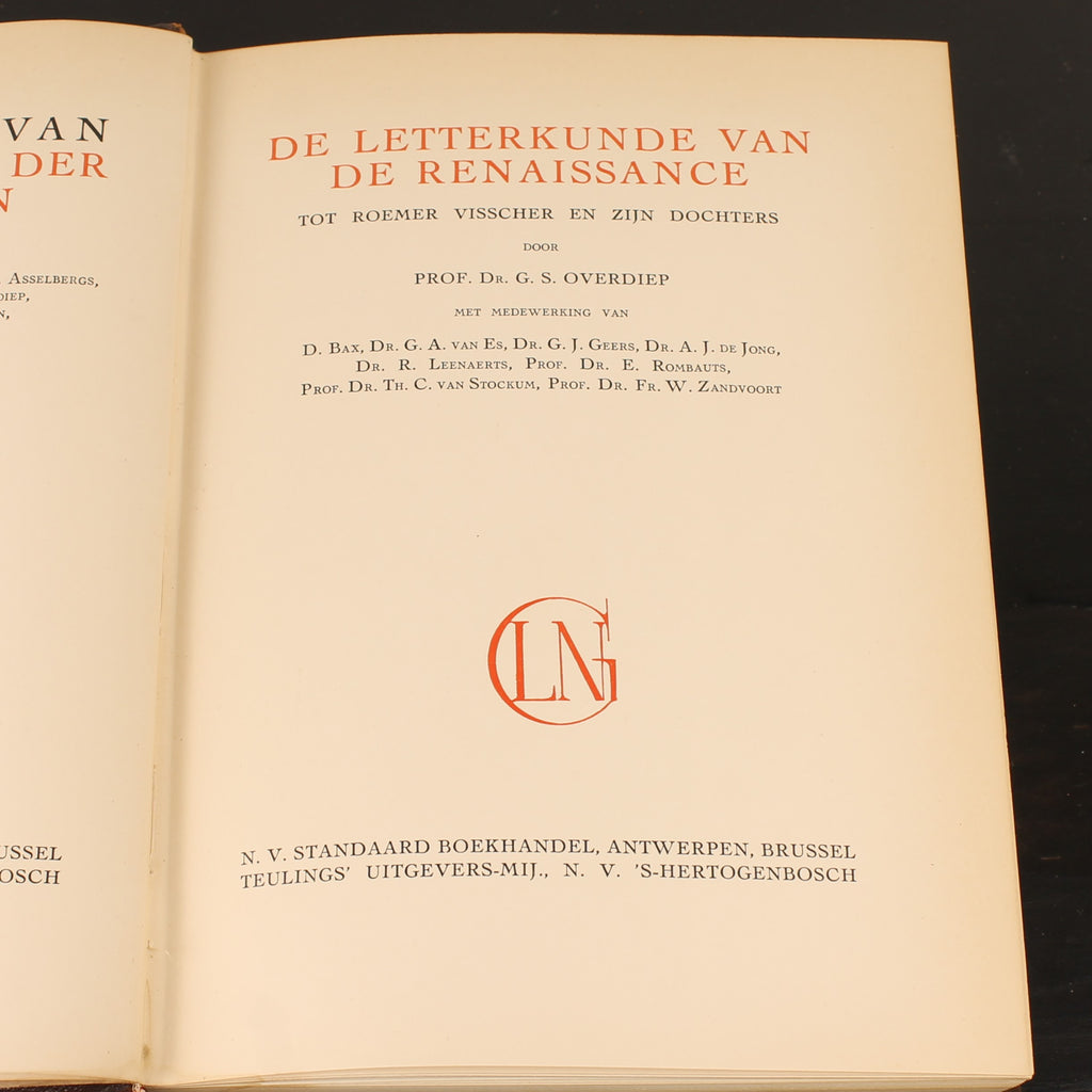 Geschiedenis van de Letterkunde der Nederlanden - Volledige set van 3 (ca. 1930)