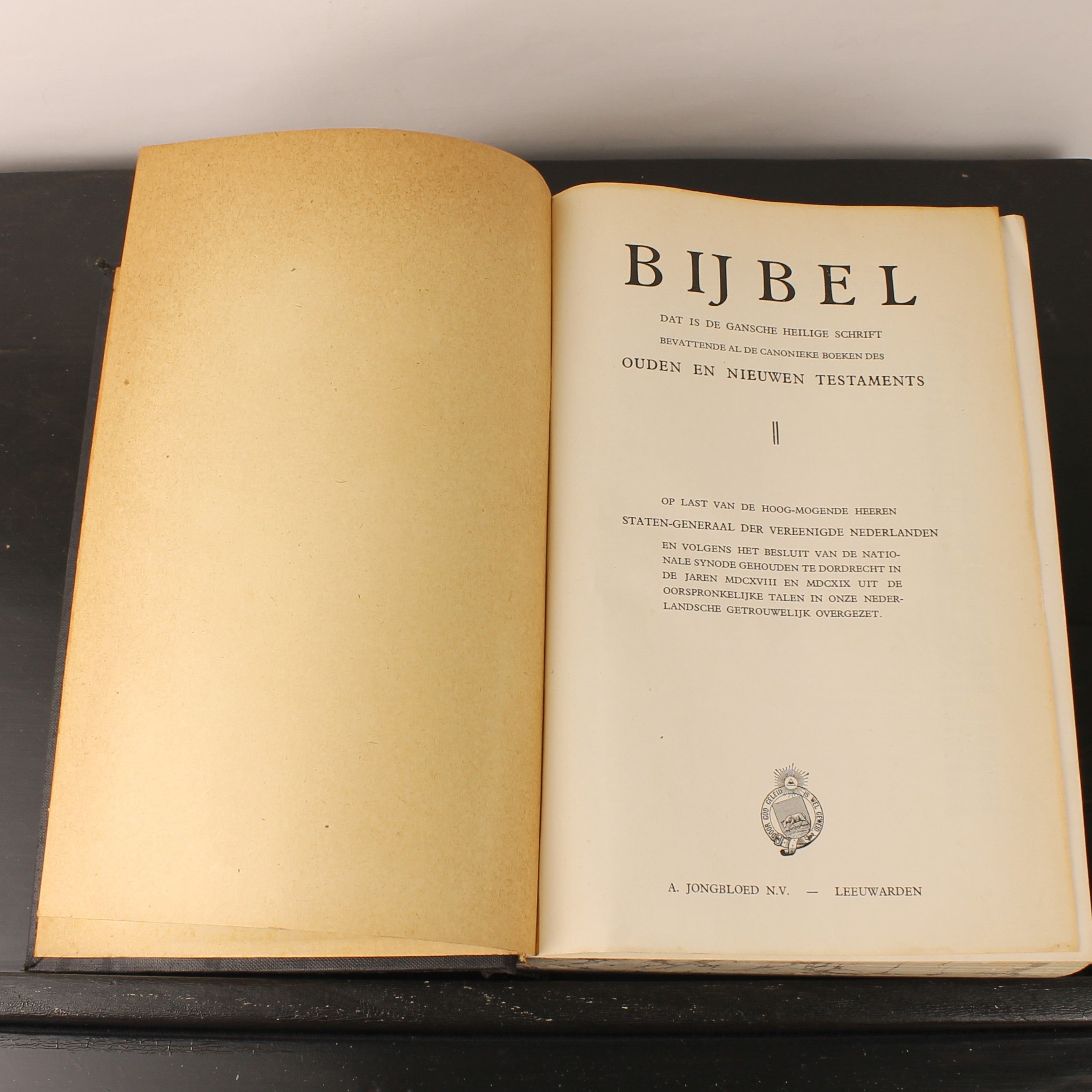 Statenvertaling Bible c. 1930 – A. Jongbloed Leeuwarden – Large Format 28cm