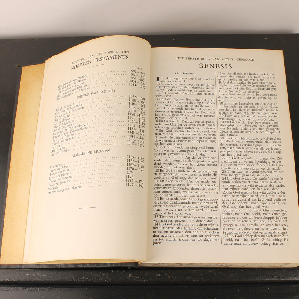 Statenbijbel ca. 1930 – A. Jongbloed Leeuwarden – Groot Formaat 28cm