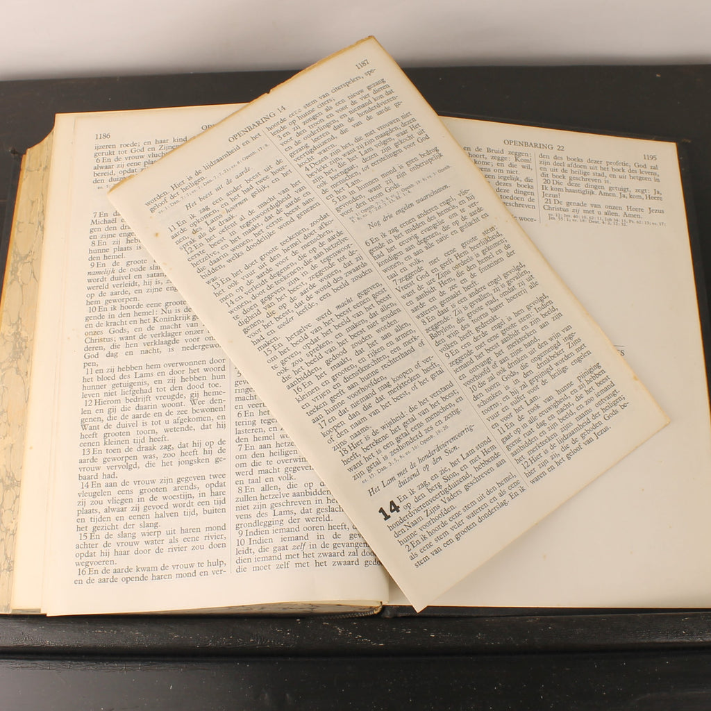 Statenbijbel ca. 1930 – A. Jongbloed Leeuwarden – Groot Formaat 28cm