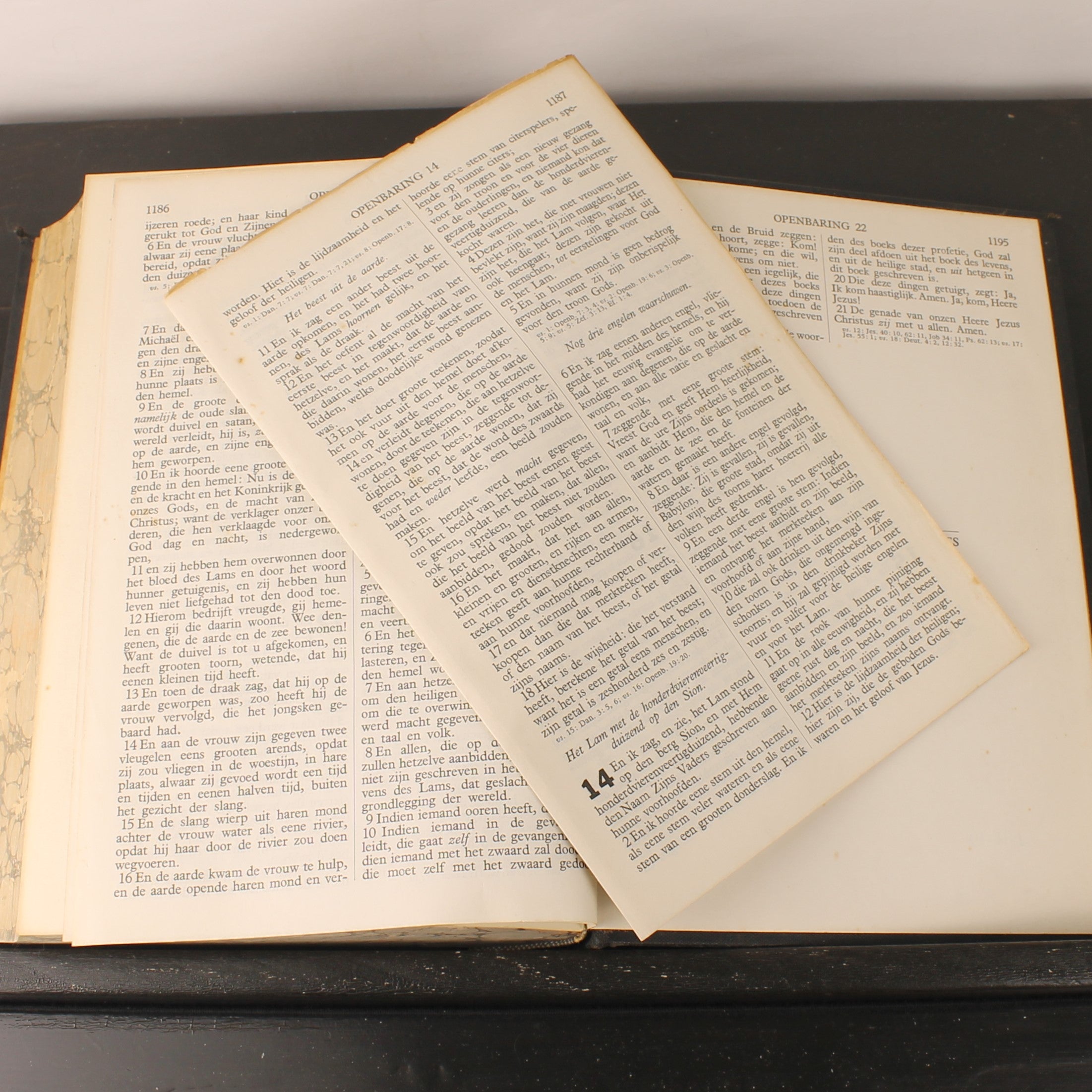 Statenbijbel ca. 1930 – A. Jongbloed Leeuwarden – Groot Formaat 28cm