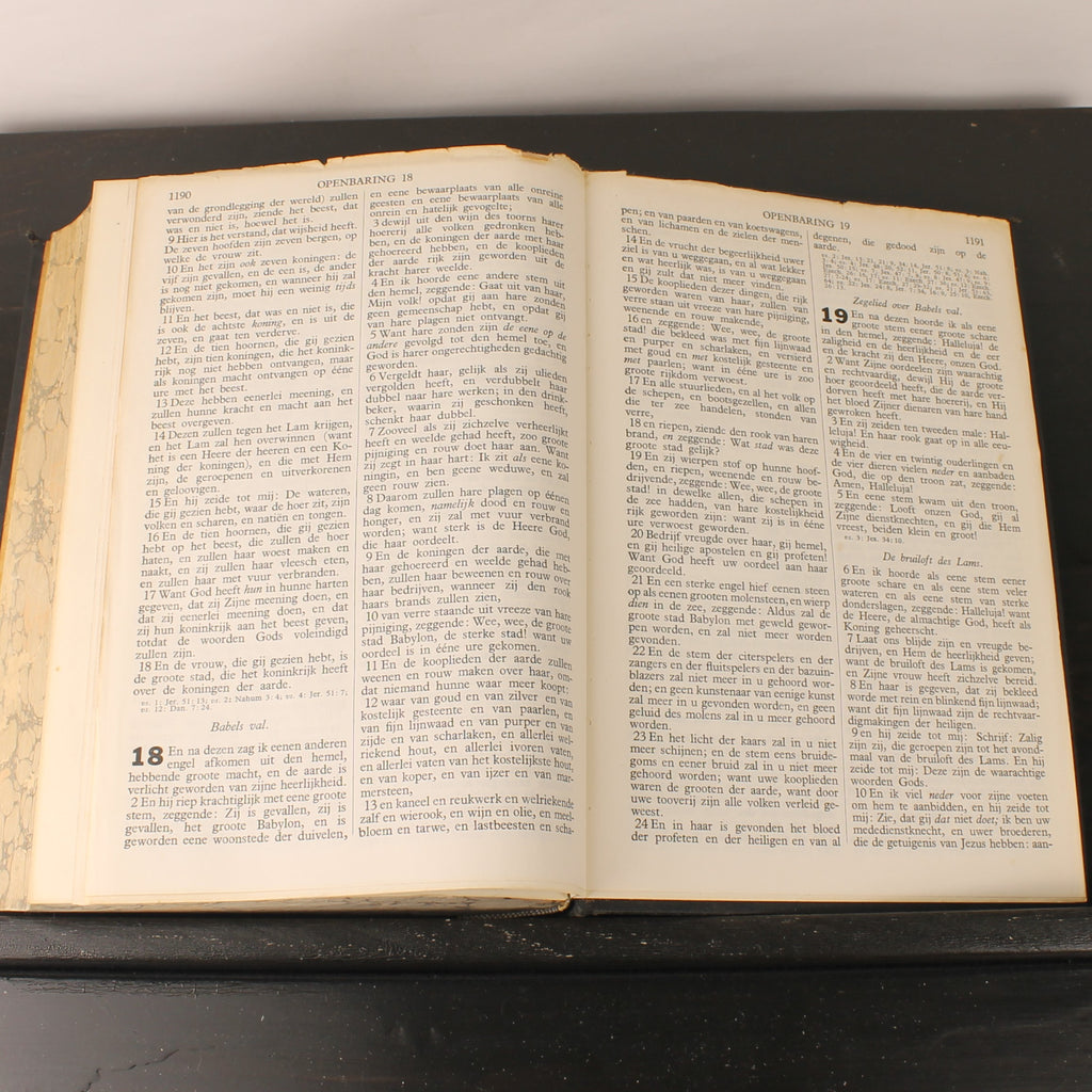 Statenbijbel ca. 1930 – A. Jongbloed Leeuwarden – Groot Formaat 28cm
