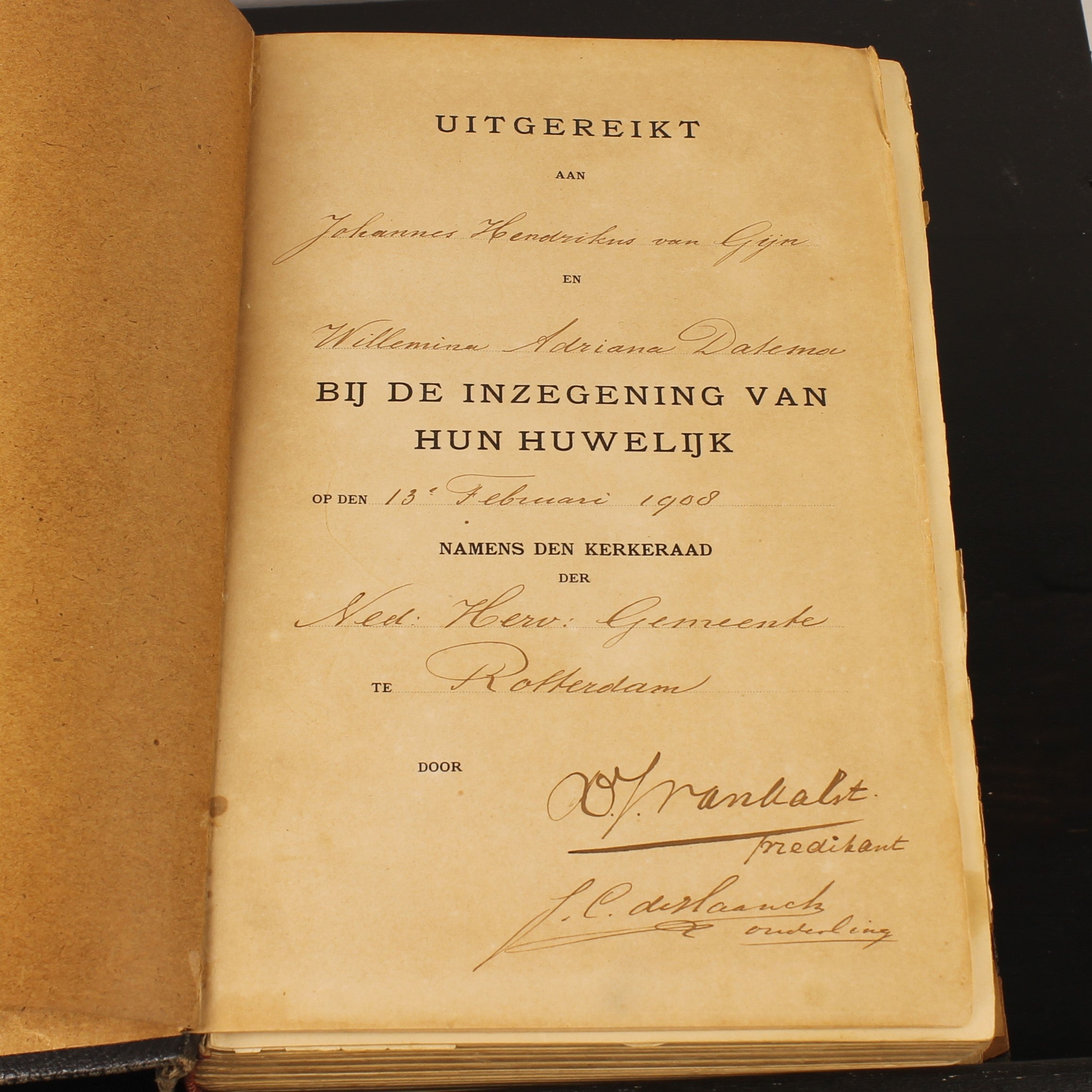 States Bible 1907 – Marriage Edition Rotterdam – Roeloffzen-Hübner & Van Santen Amsterdam