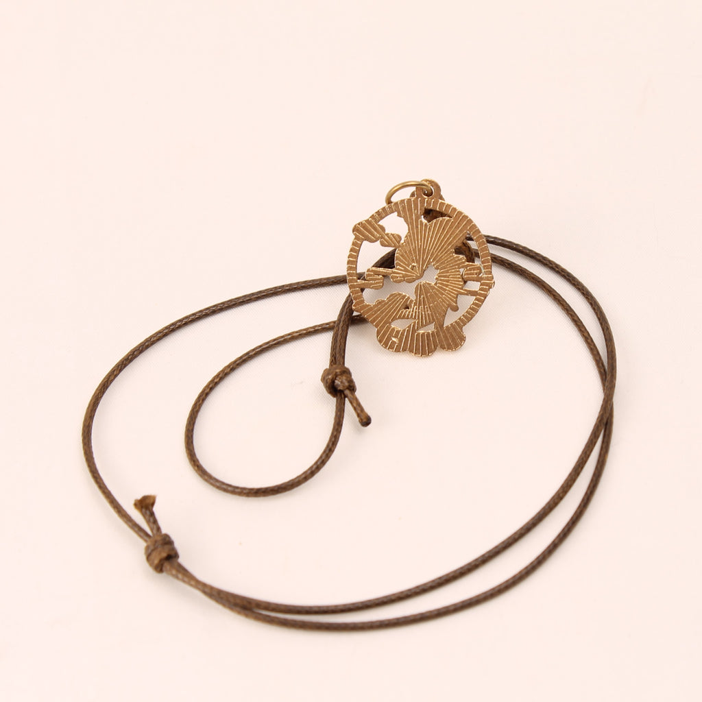 Modern Phoenix Pendant – Gold-Colored Jewelry with Adjustable Cord