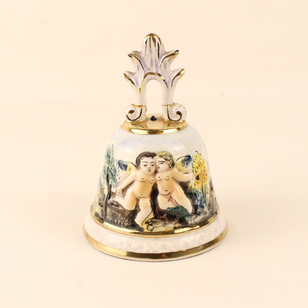 Capodimonte Tafelbel – Putti Decor – Italië ca. 1950–1970