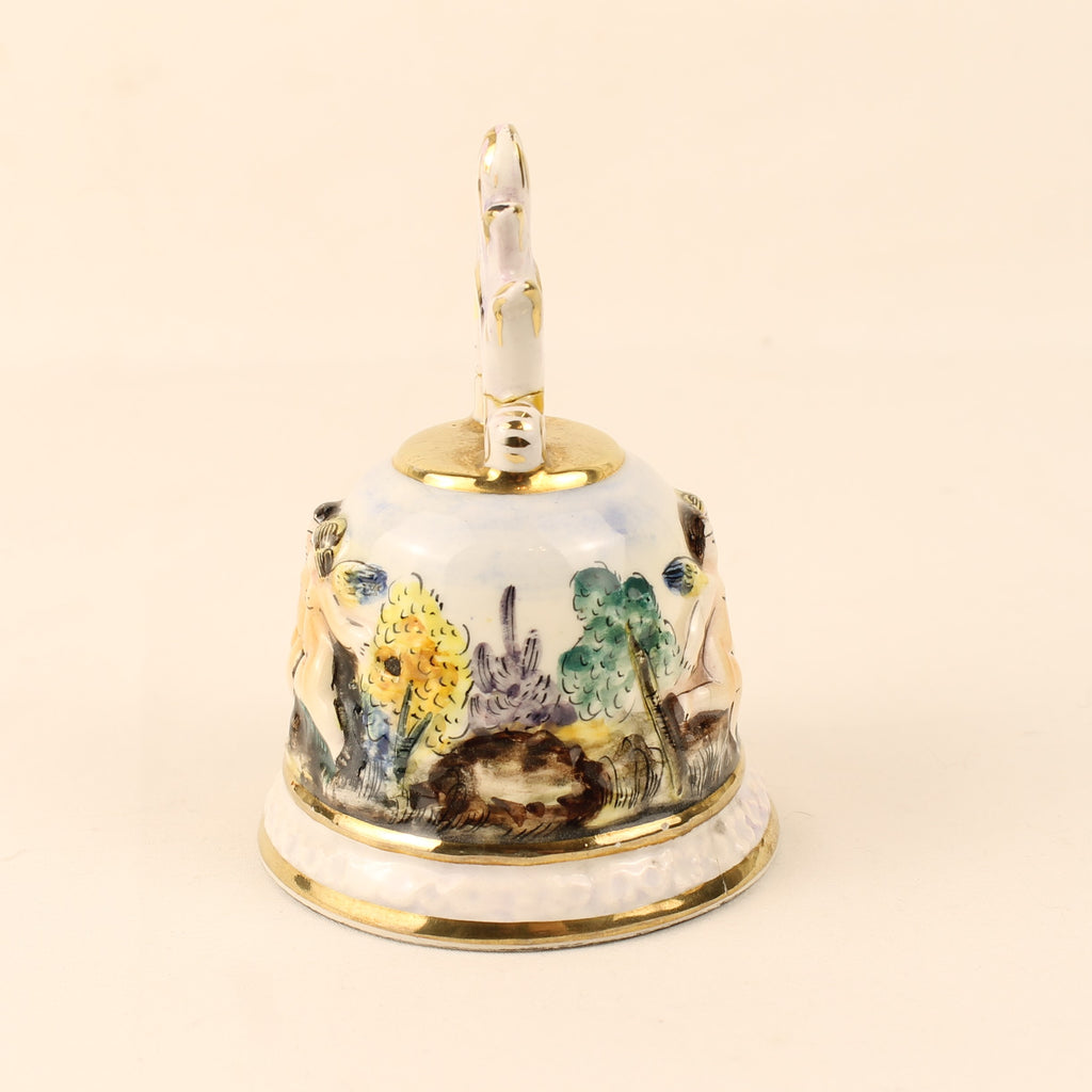 Capodimonte Tafelbel – Putti Decor – Italië ca. 1950–1970