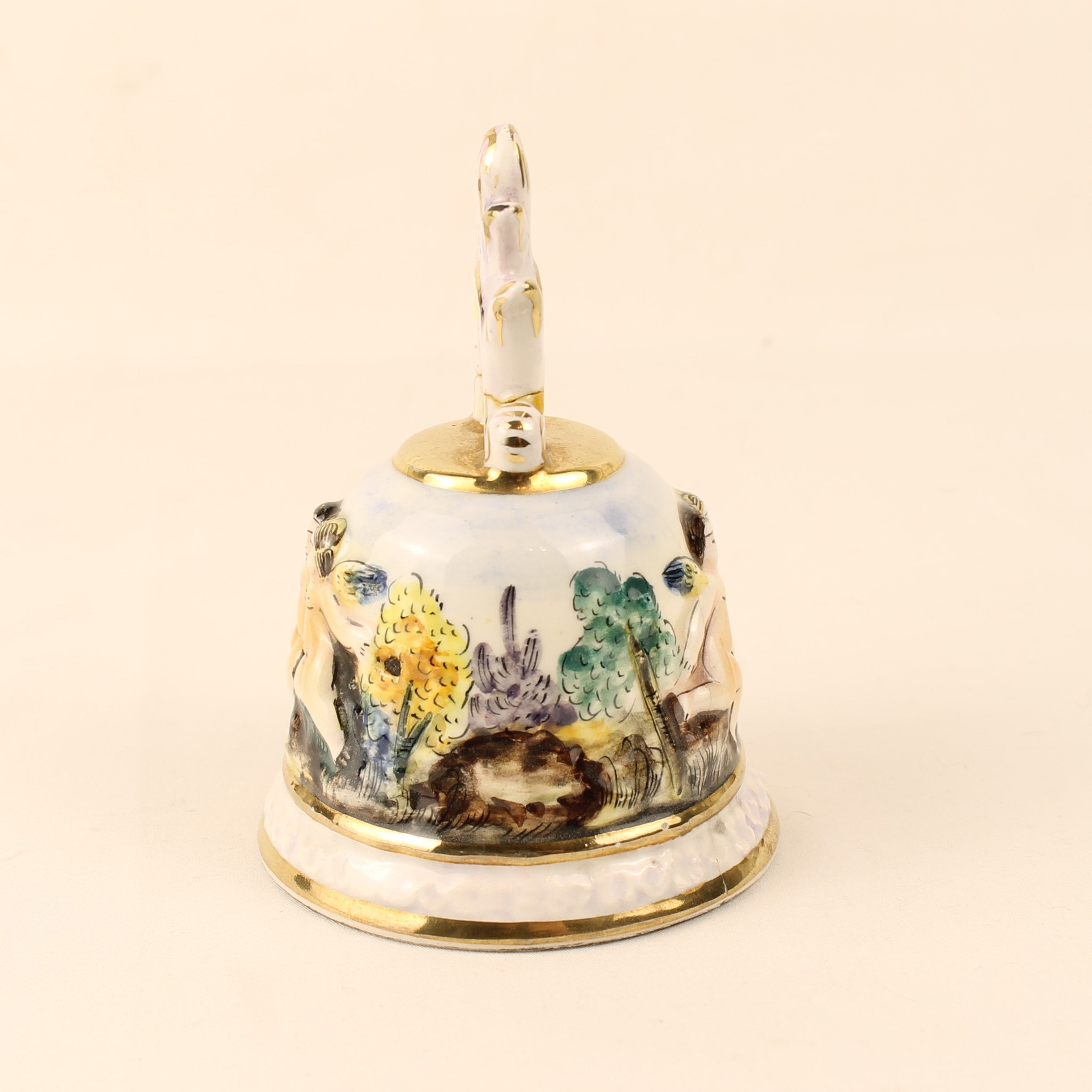 Capodimonte Tafelbel – Putti Decor – Italië ca. 1950–1970