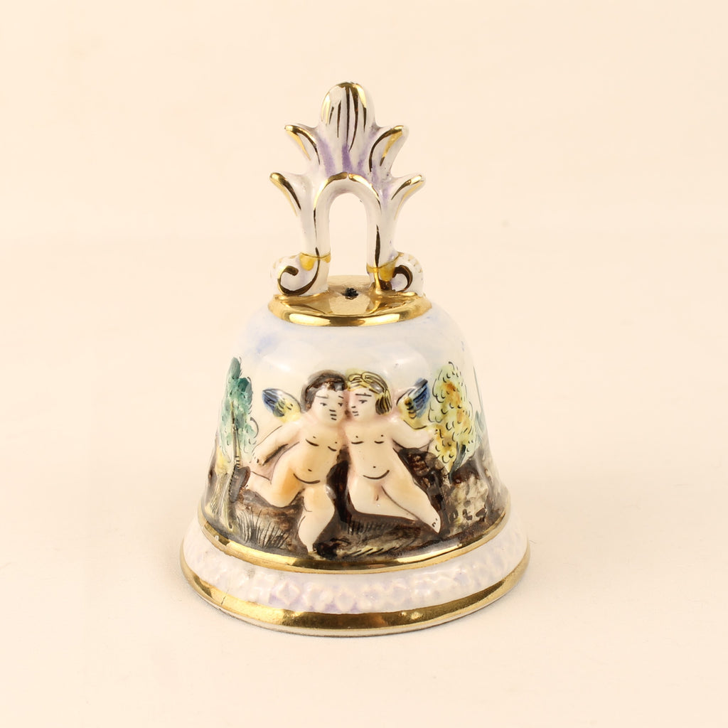 Capodimonte Tafelbel – Putti Decor – Italië ca. 1950–1970