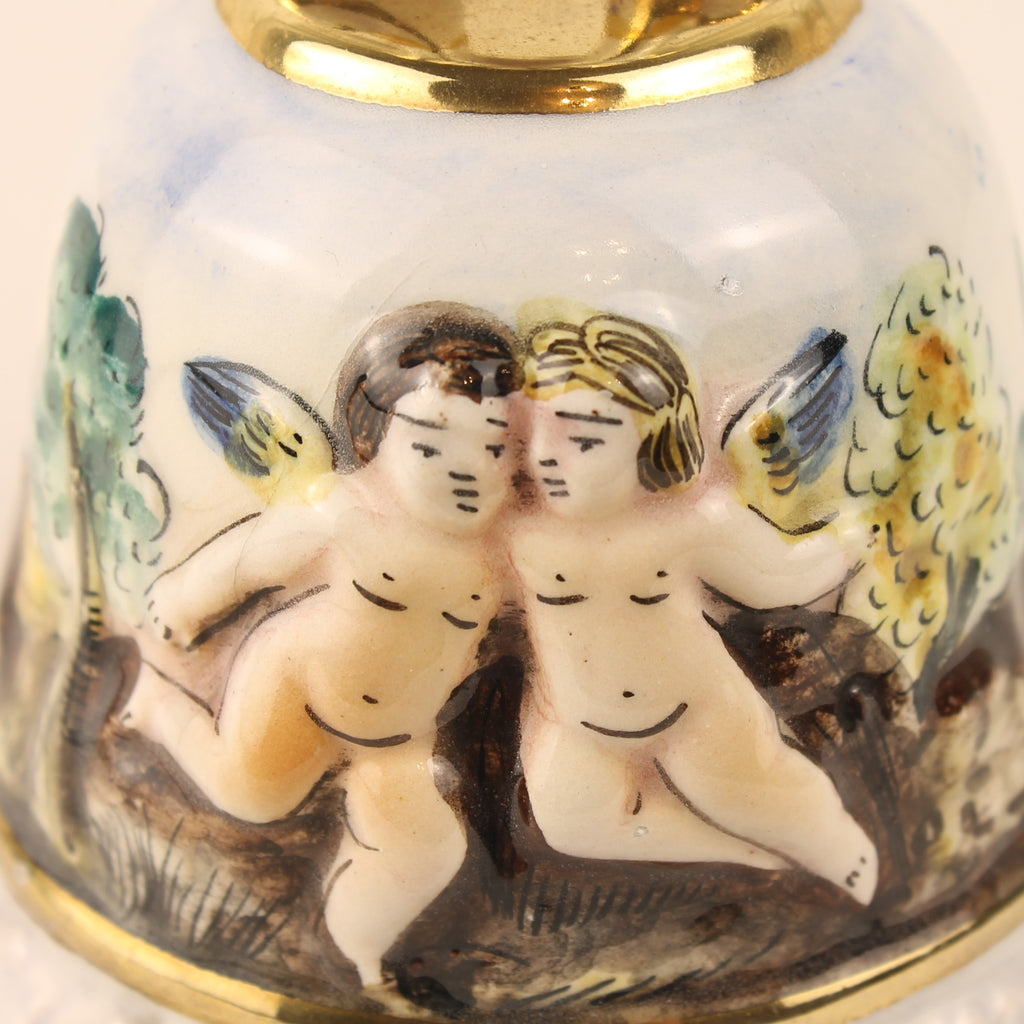 Capodimonte Tafelbel – Putti Decor – Italië ca. 1950–1970