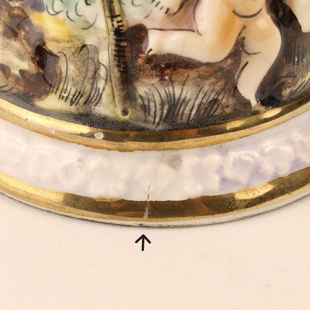 Capodimonte Tafelbel – Putti Decor – Italië ca. 1950–1970