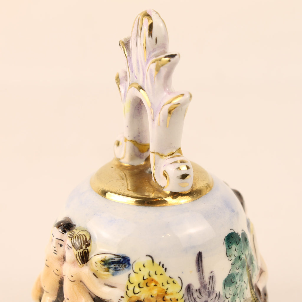 Capodimonte Tafelbel – Putti Decor – Italië ca. 1950–1970