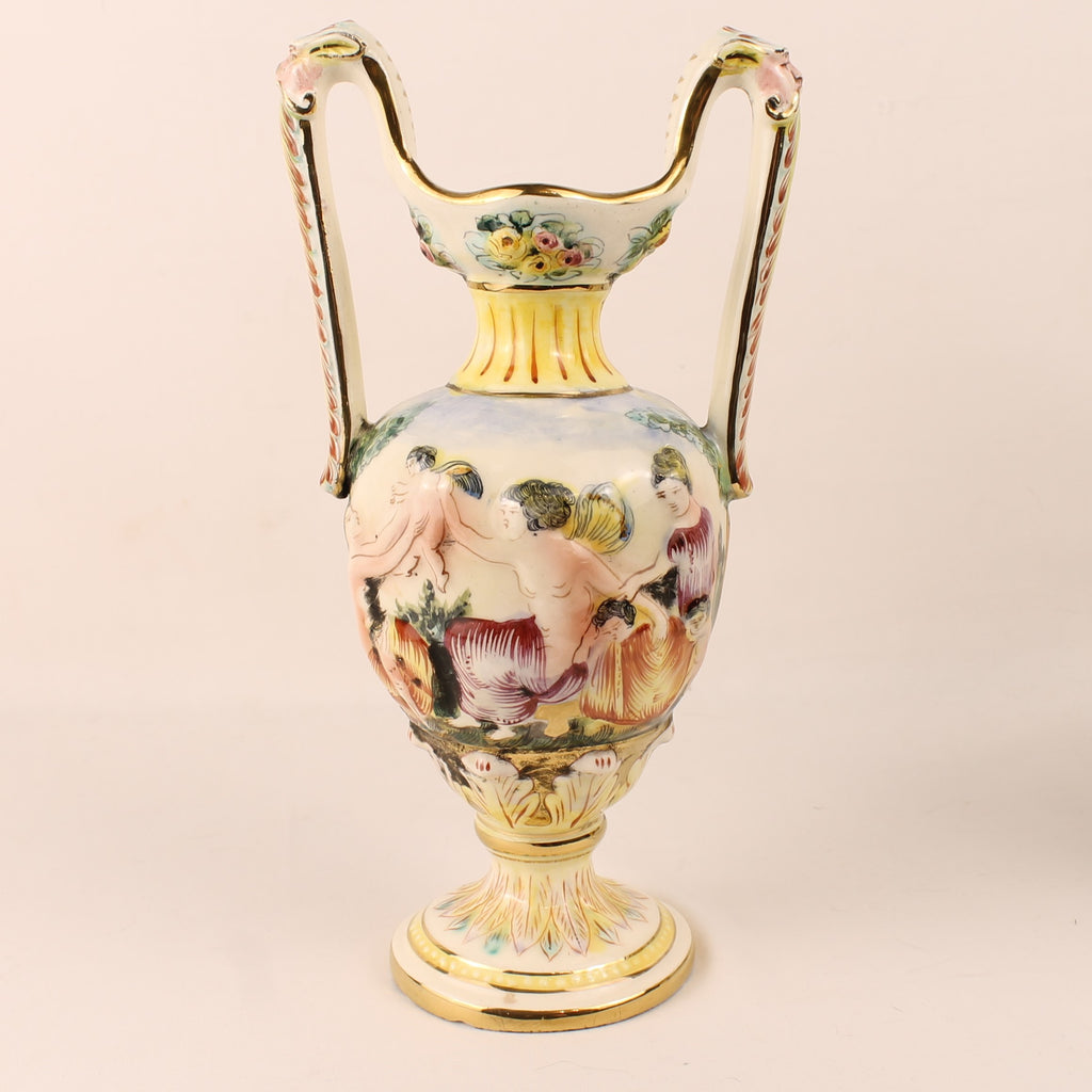 Capodimonte Sieramforen – Mythologisch Decor – Italië ca. 1960–1980 - set van 2