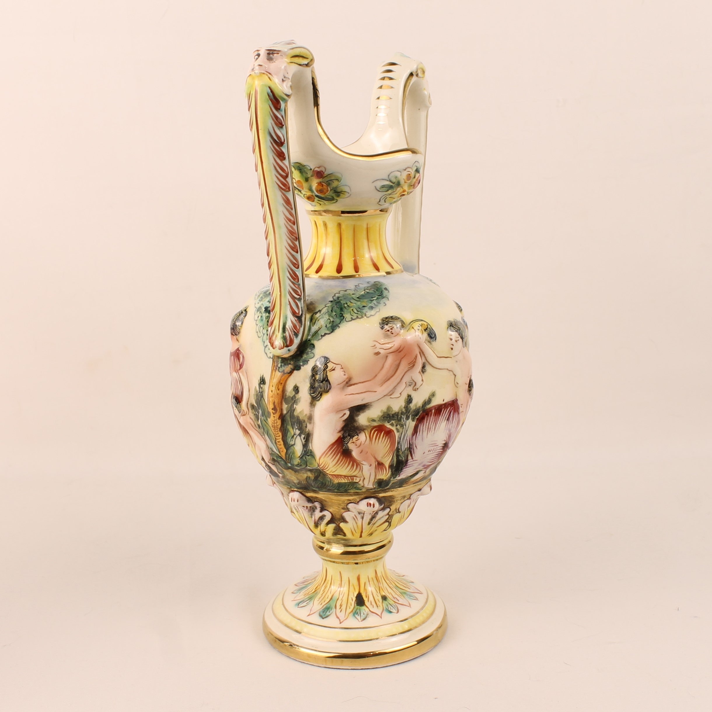 Capodimonte Sieramforen – Mythologisch Decor – Italië ca. 1960–1980 - set van 2