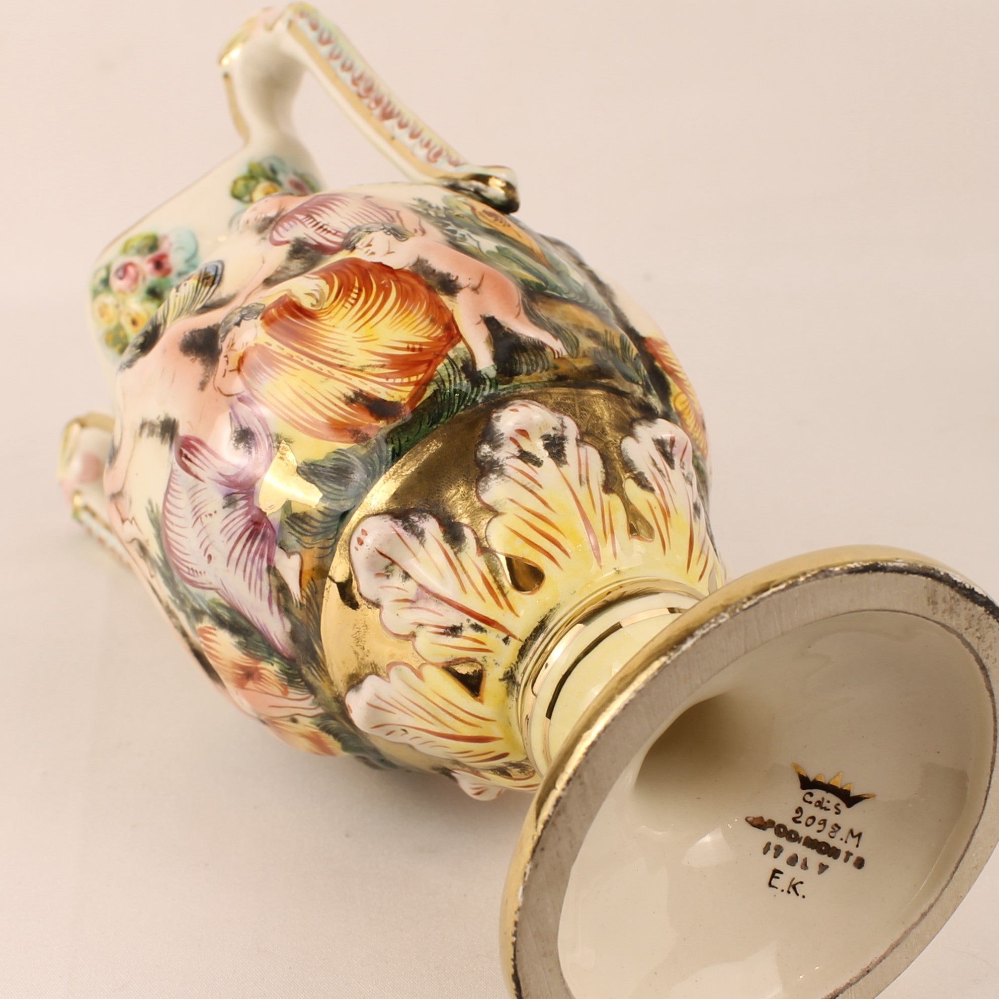 Capodimonte Sieramforen – Mythologisch Decor – Italië ca. 1960–1980 - set van 2