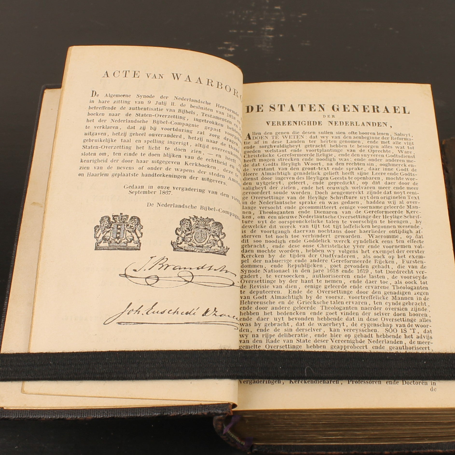 Statenbijbel 1884 – Nouveau Testament – Reliure en Cuir avec Fermoir Fonctionnel – Tranches Dorées