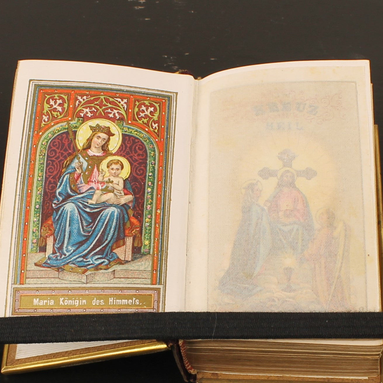 Im Kreuz ist Heil - Duits Gebedenboek 1875 - Luxe Metalen Band met Agnus Dei – Kevelaer